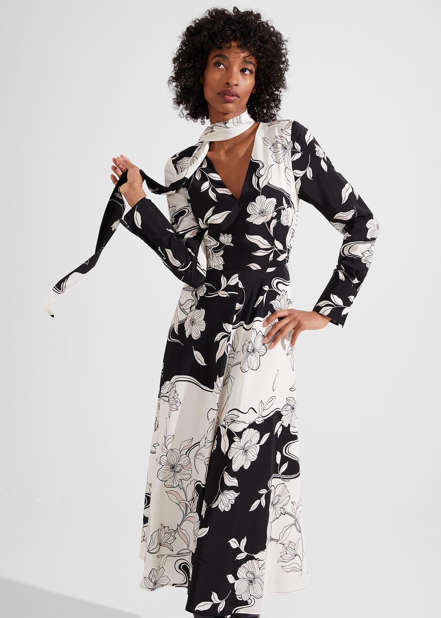 Isadora Silk Dress, Buttercream Mul, hi-res