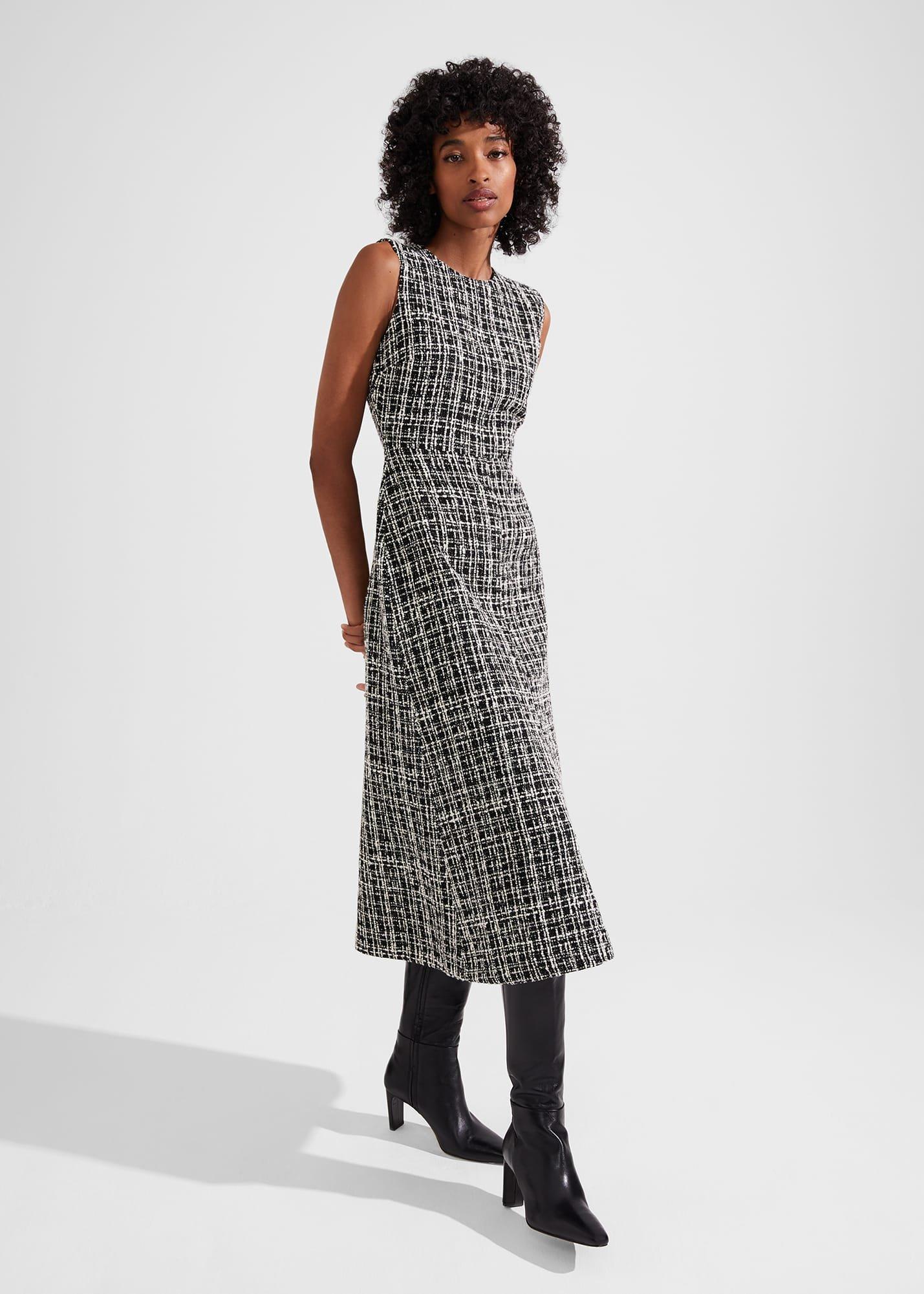 Adelaide Dress, Black Ivory, hi-res