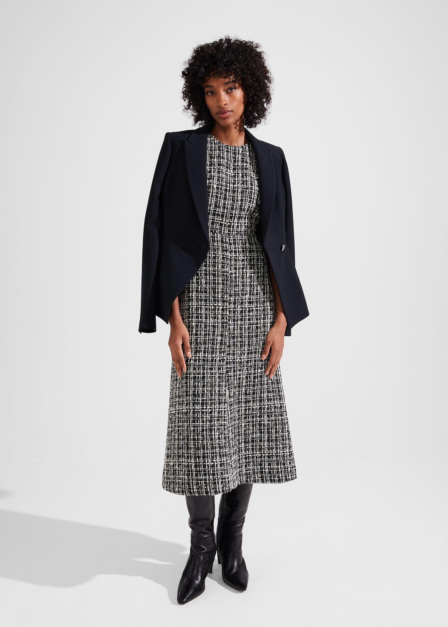 Adelaide Dress, Black Ivory, hi-res