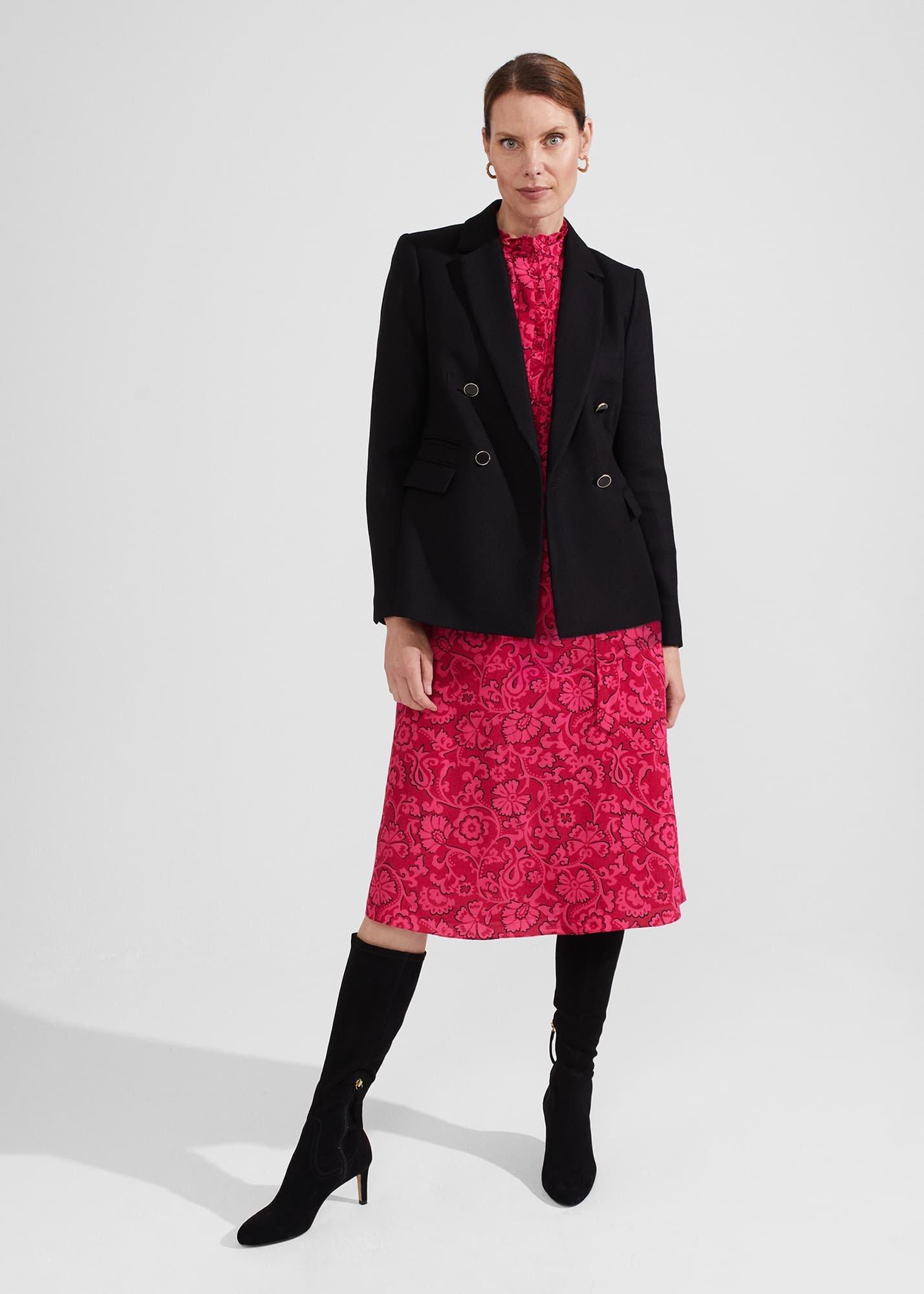 Petite Eleanora Dress, Red Pink, hi-res