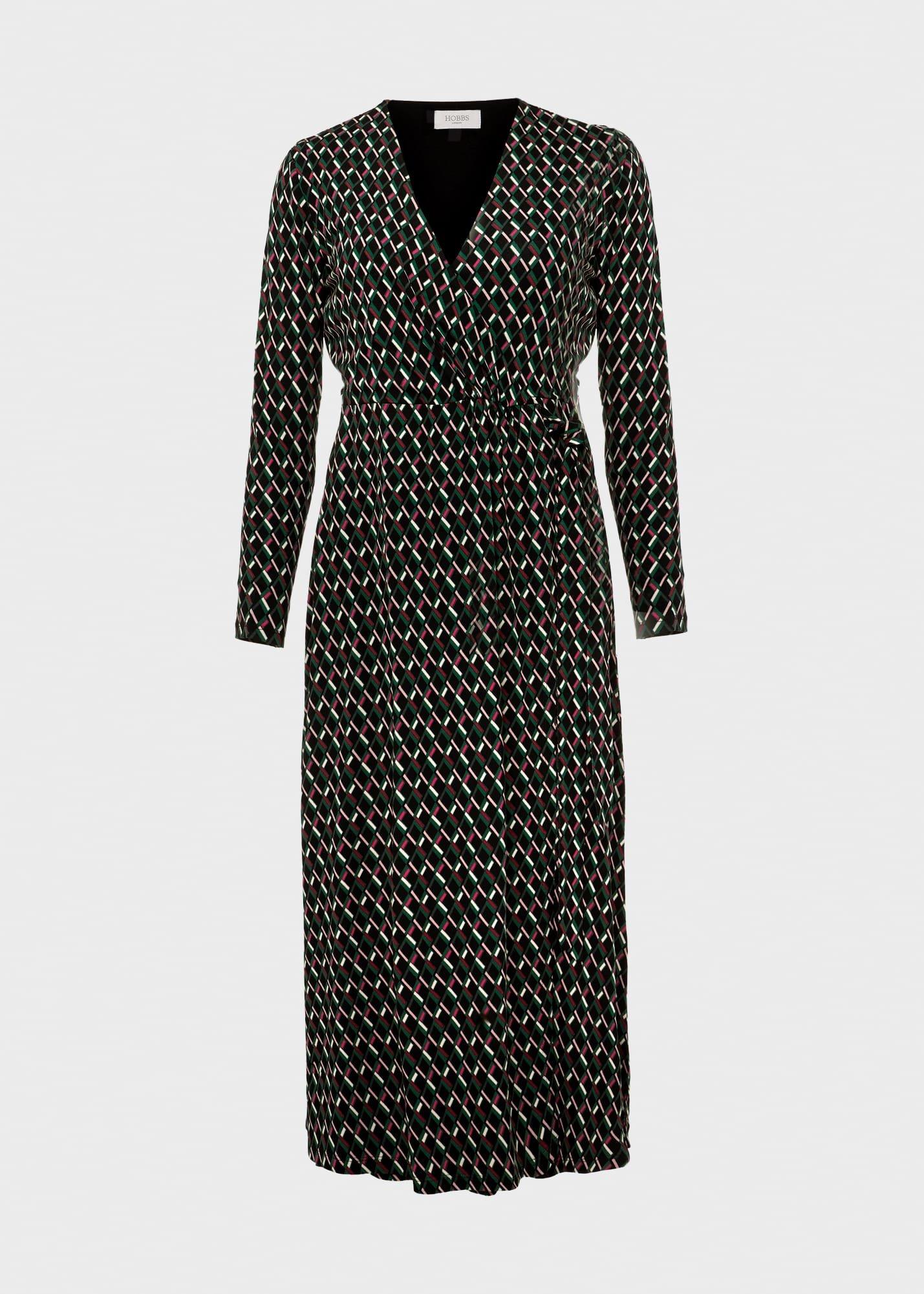 Katalina Jersey Dress, Black Multi, hi-res