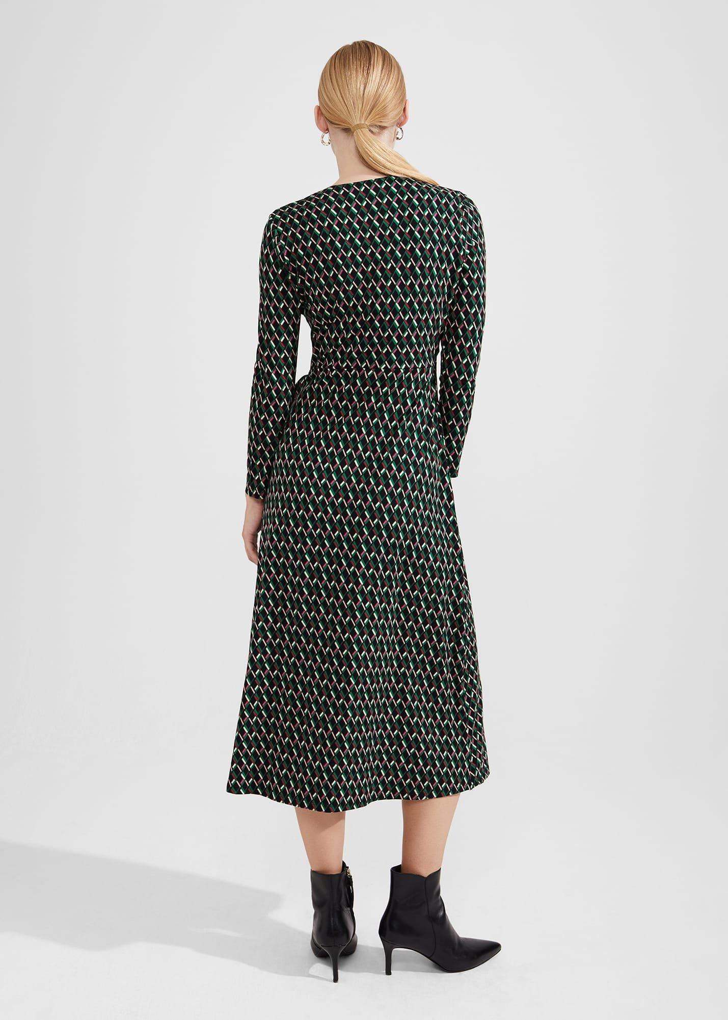 Katalina Jersey Dress, Black Multi, hi-res