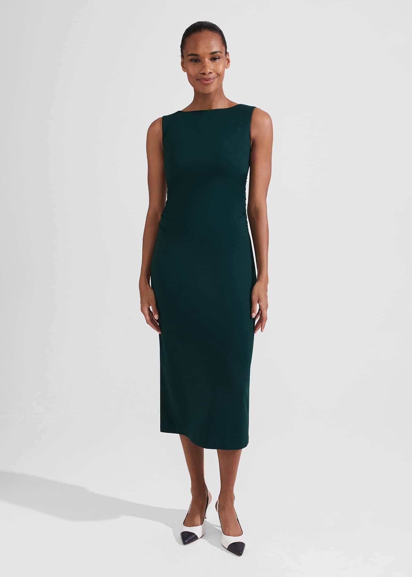 Iliana Dress, Dark Green, hi-res