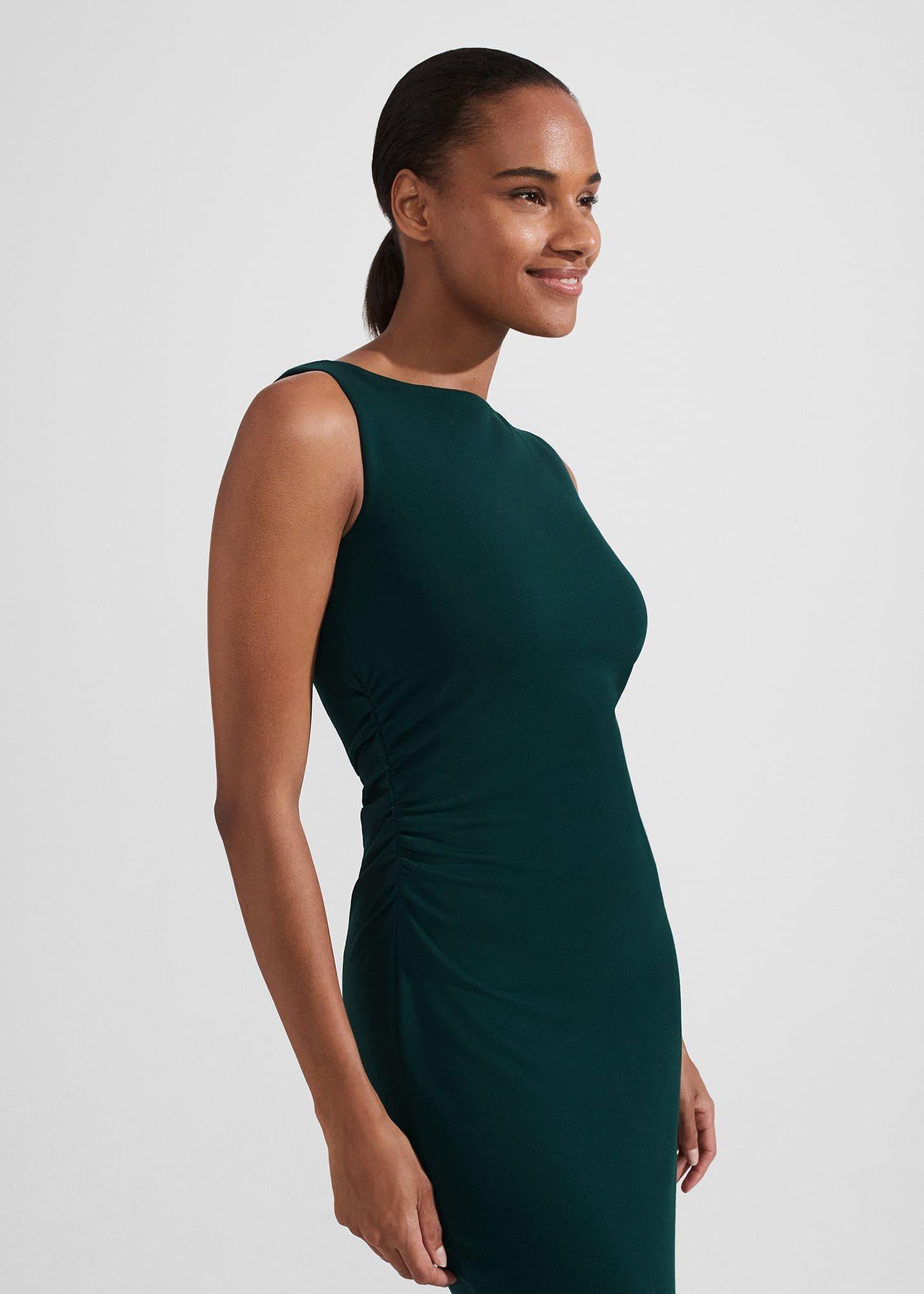 Iliana Dress, Dark Green, hi-res
