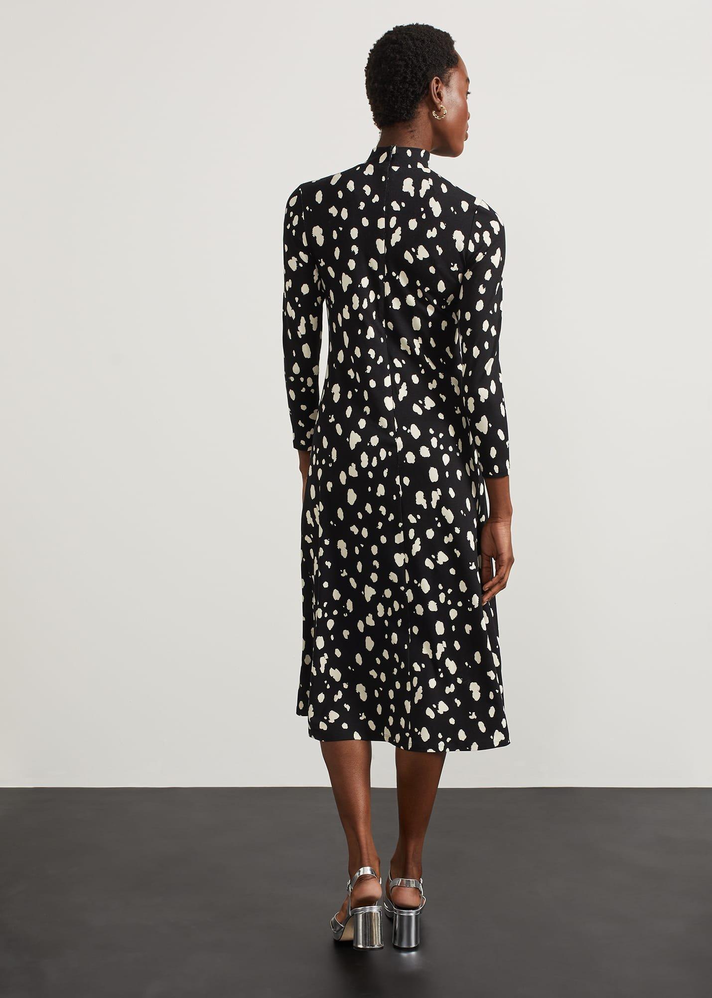 Alcott Jersey Dress, Black Cream, hi-res