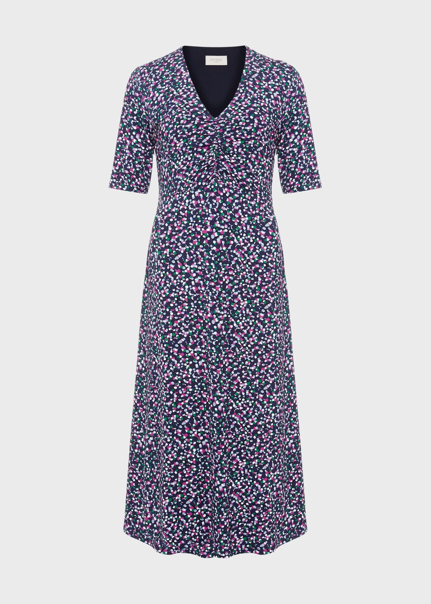 Petite Frankie Dress, Navy Multi, hi-res