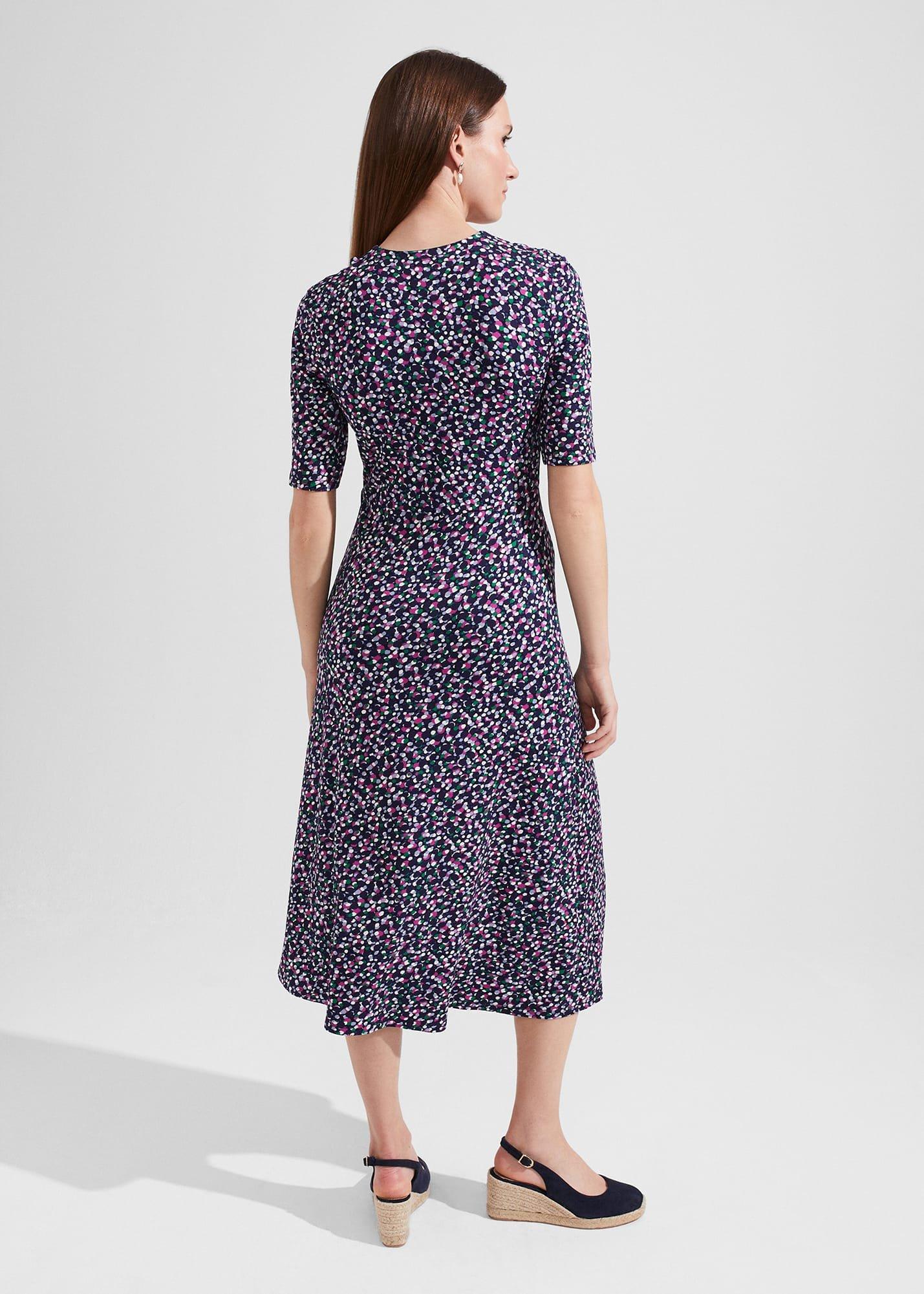 Petite Frankie Dress, Navy Multi, hi-res
