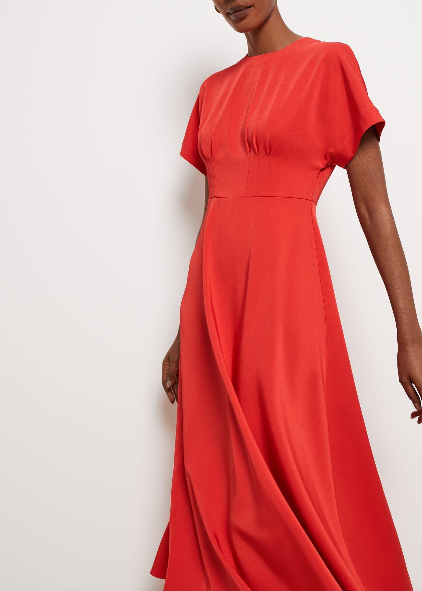 Radclyffe Fit And Flare Dress, True Red, hi-res