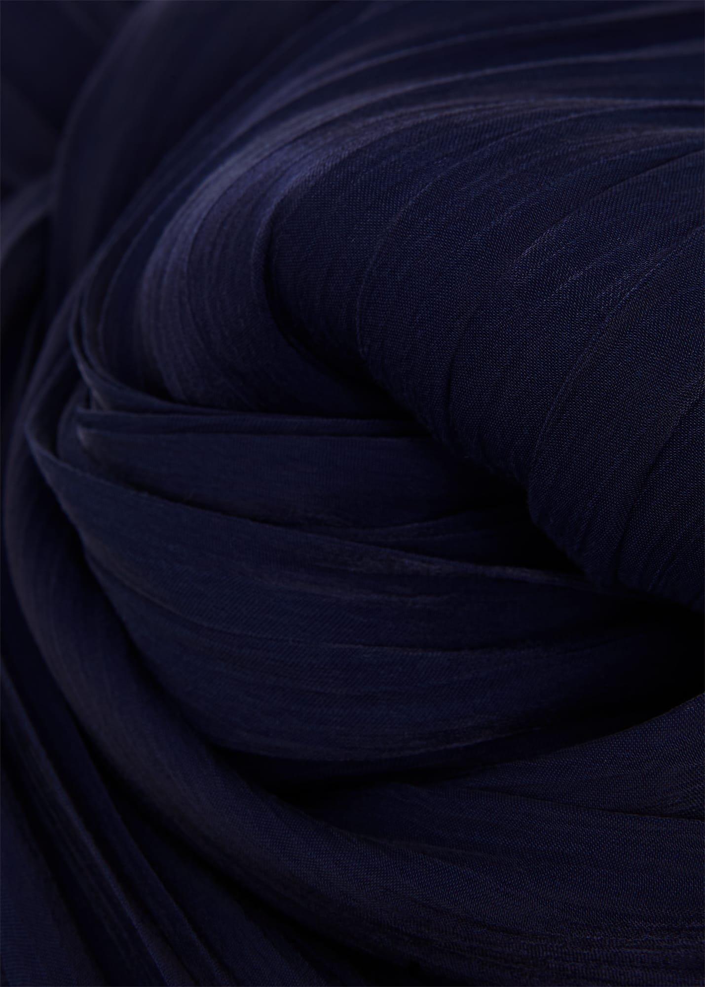 Elina Metallic Pleated Dress, Midnight Navy, hi-res