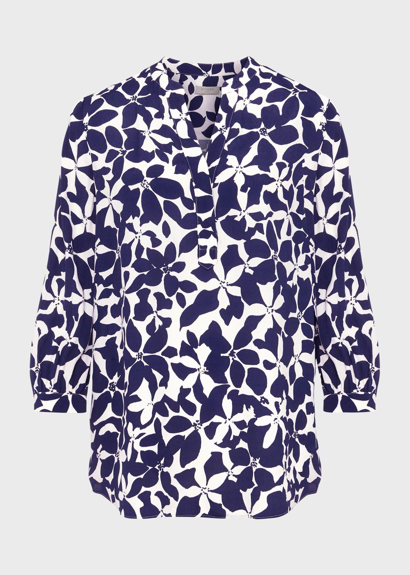 Essie Blouse, Rich Navy Cream, hi-res