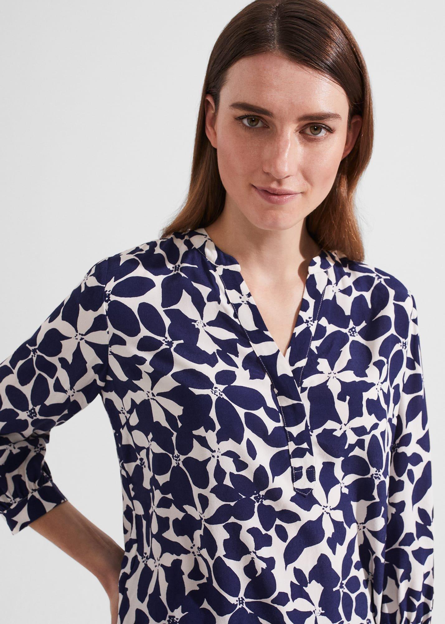 Essie Blouse, Rich Navy Cream, hi-res