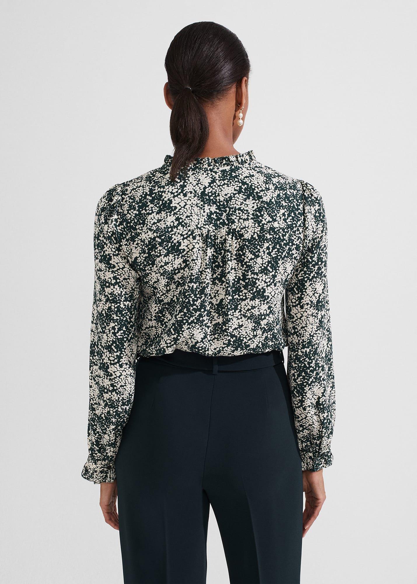 Delany Blouse, Green Ivory, hi-res