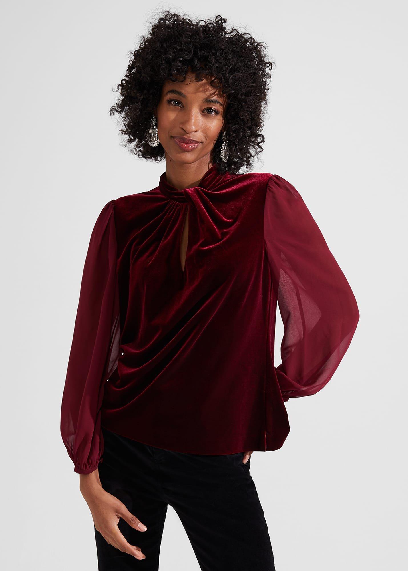 Faye Velvet Top | Hobbs US |