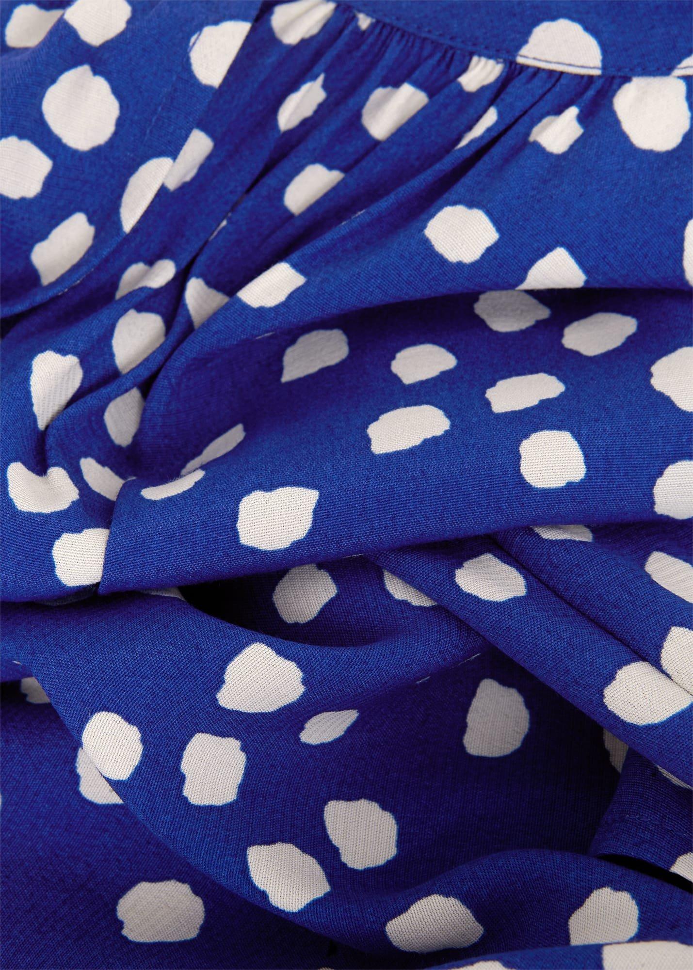 Heidi Spot Top, Deep Blue Cream, hi-res