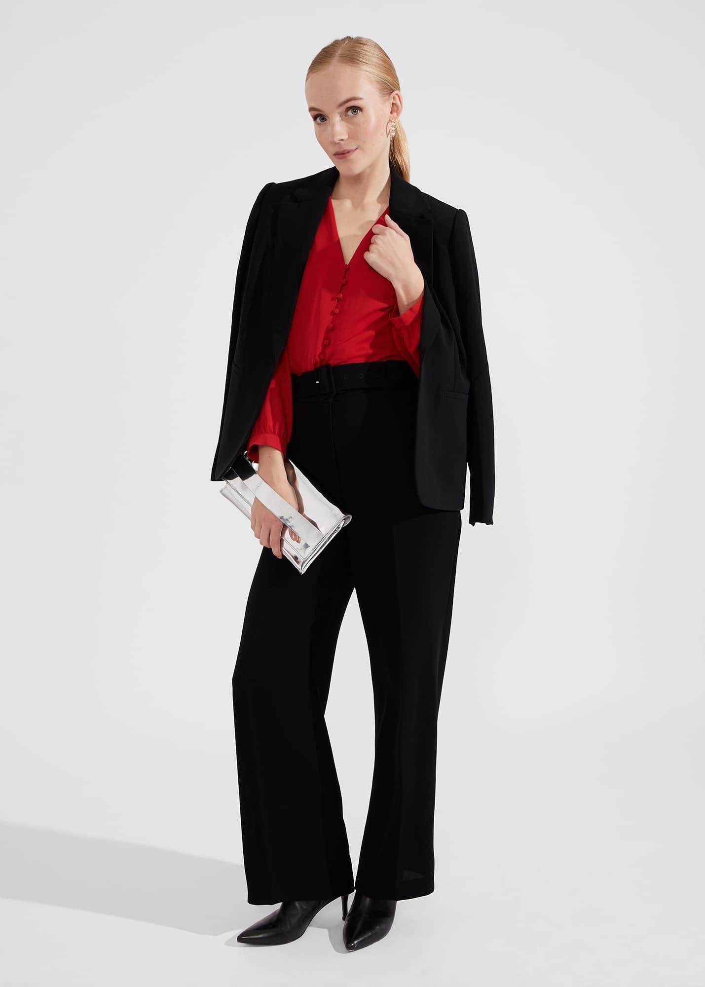 Magnolia Blouse, Currant Red, hi-res