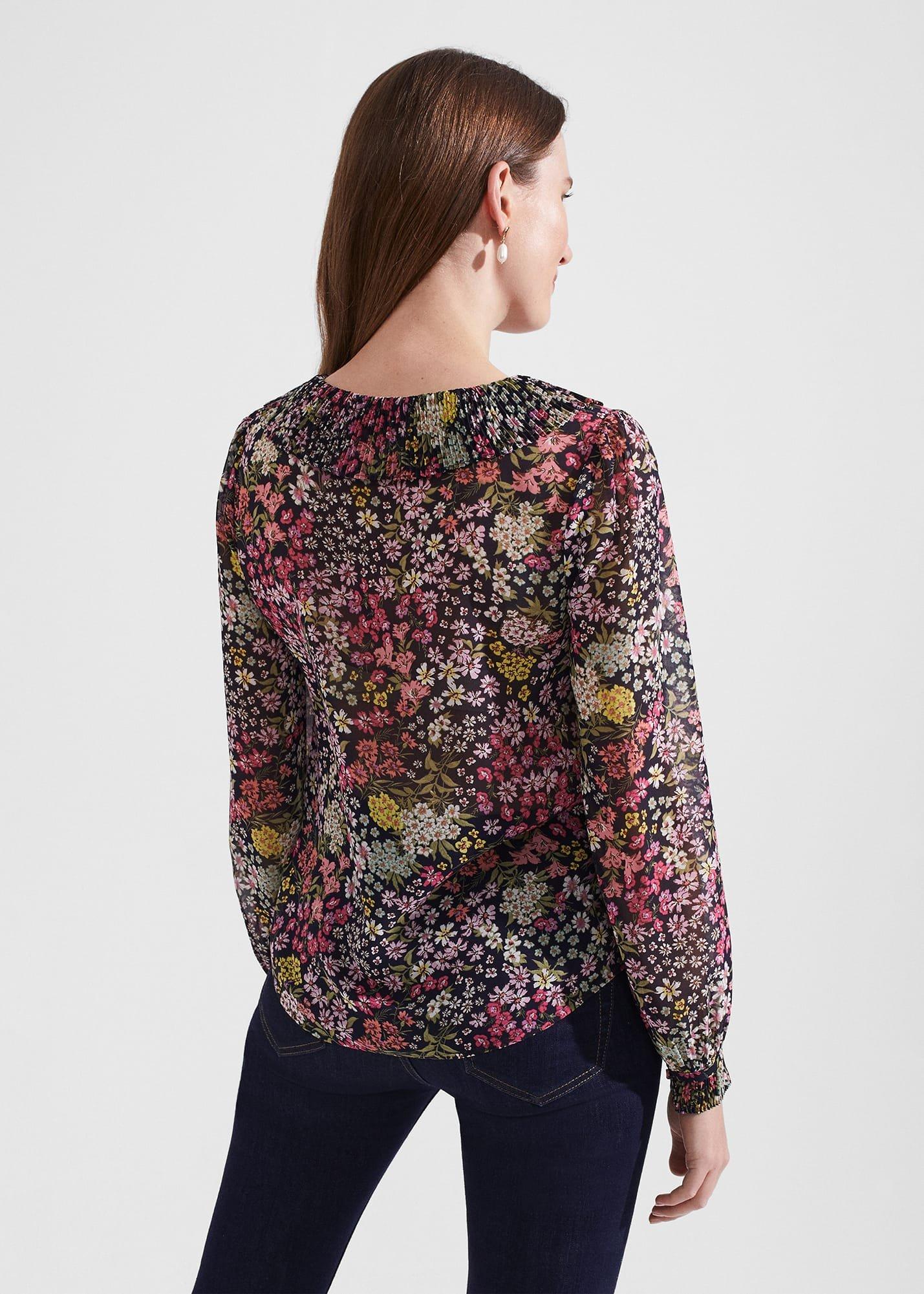 Michelle Floral Blouse, Midnight Multi, hi-res