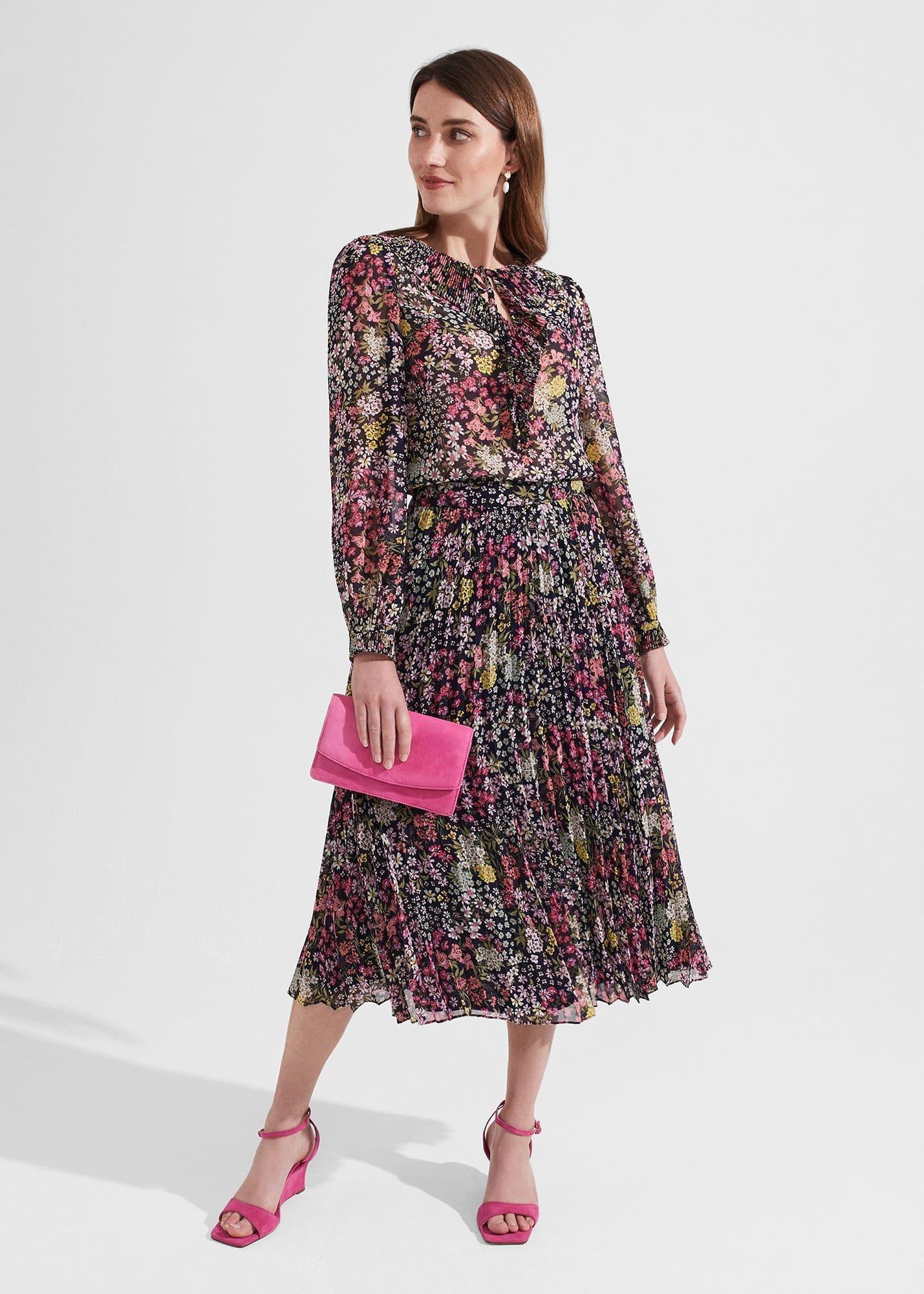 Michelle Floral Blouse, Midnight Multi, hi-res