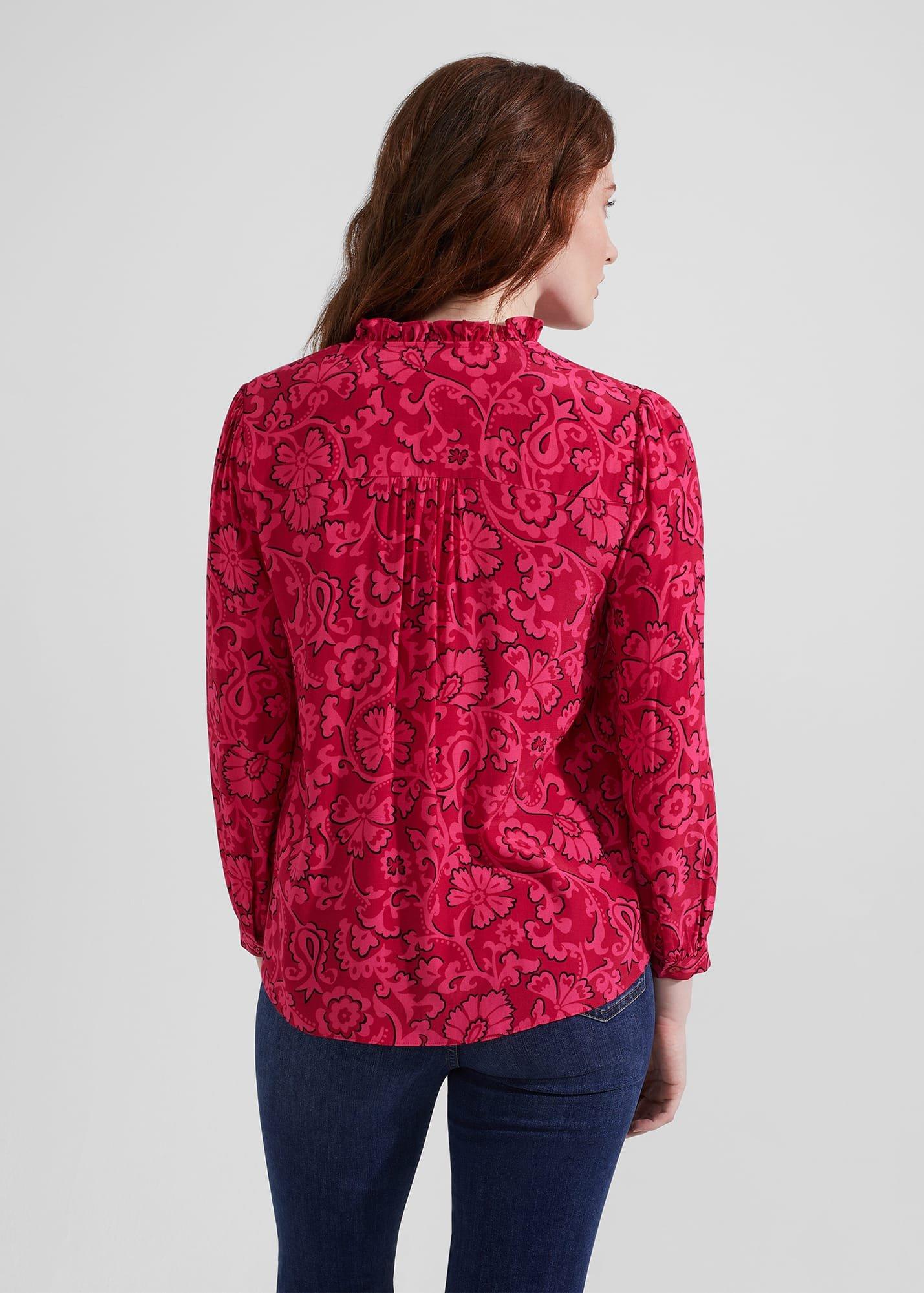 Gloria Blouse, Red Pink, hi-res