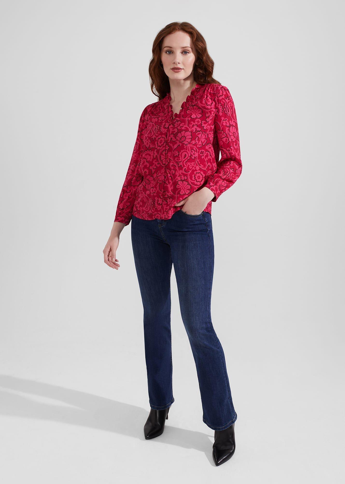 Gloria Blouse, Red Pink, hi-res