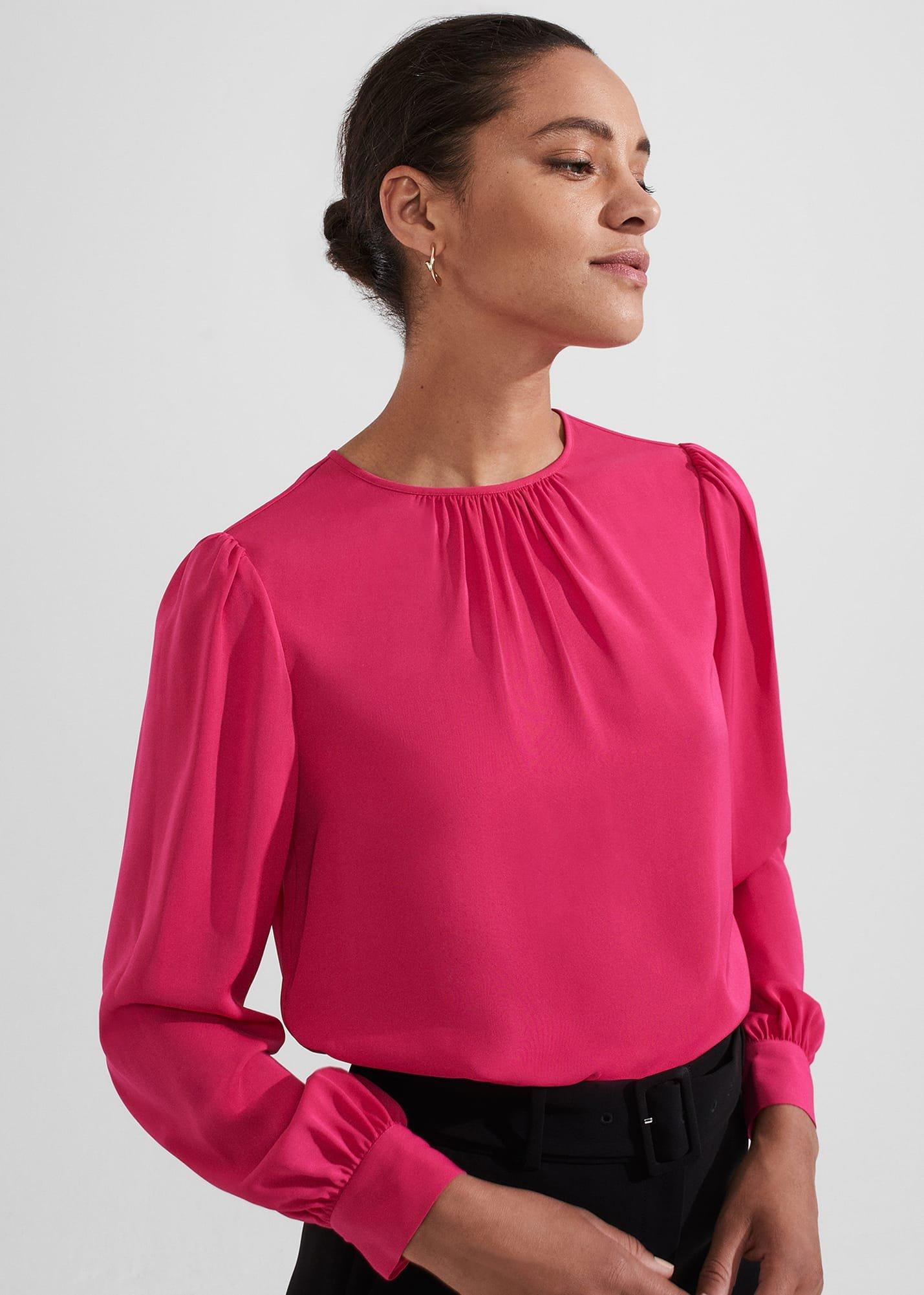 Rosalyn Blouse, Cherry Pink, hi-res