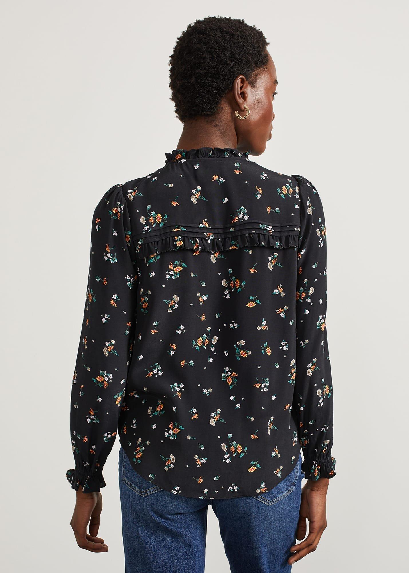 Henley Top, Black Multi, hi-res