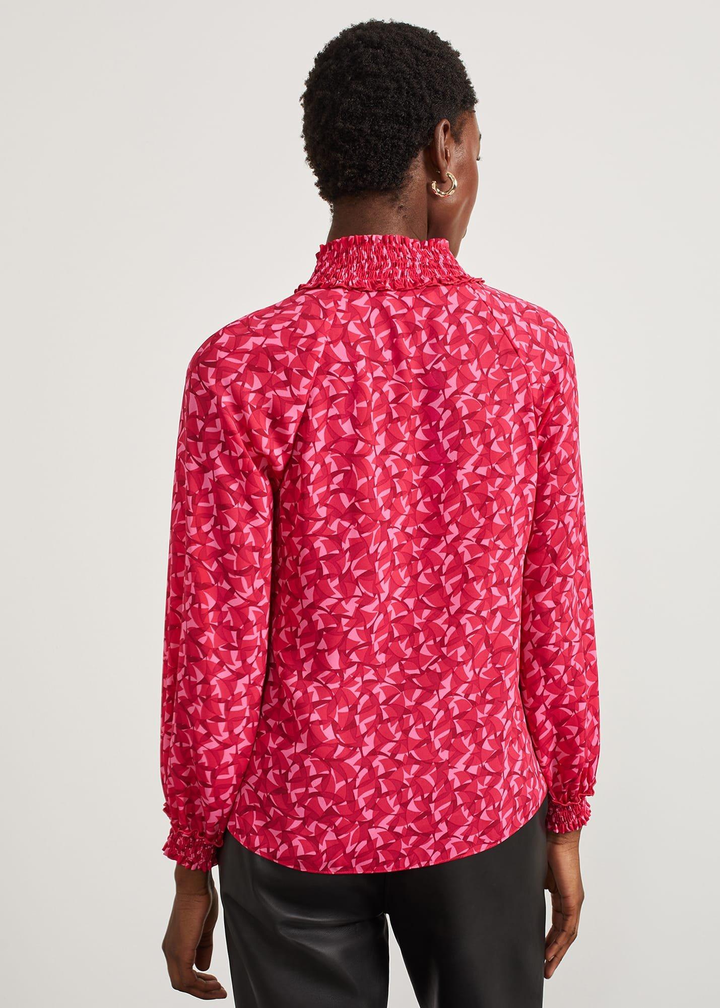 Kennedy Print Blouse, Pink Multi, hi-res