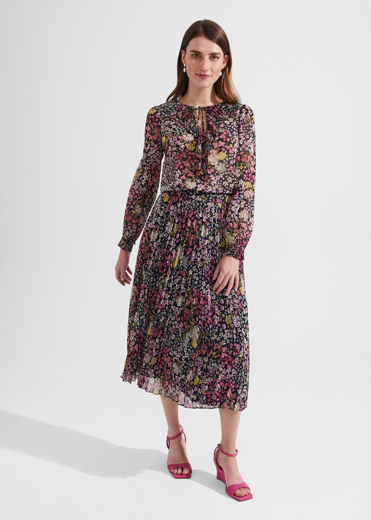 Losie Midi Skirt, Midnight Multi, hi-res