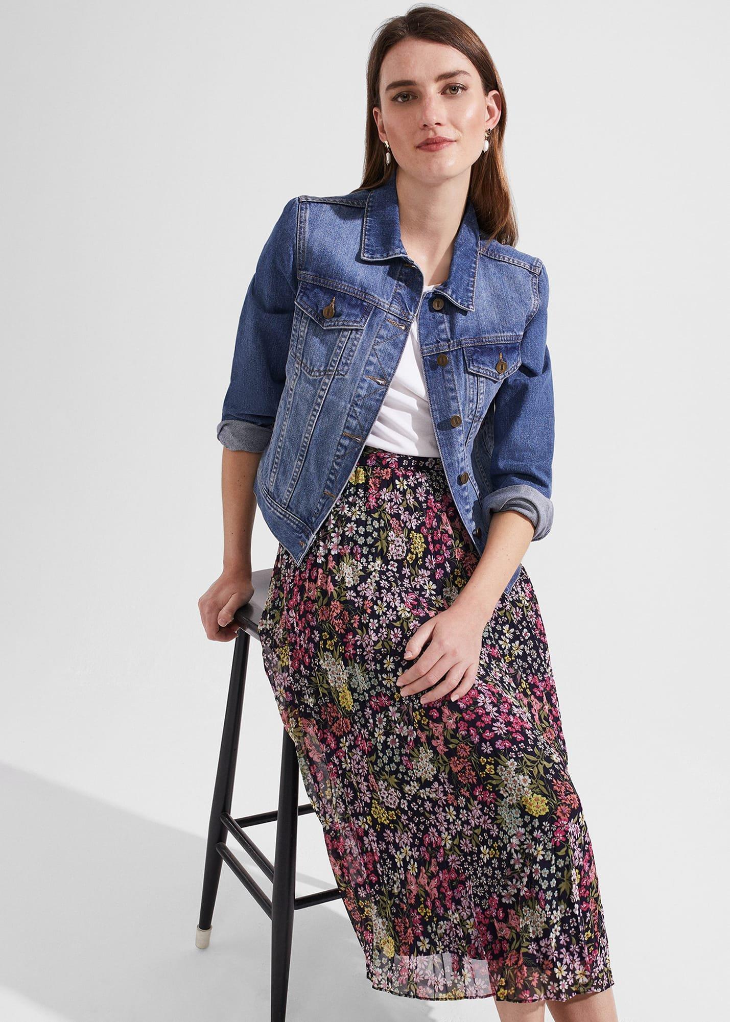 Losie Midi Skirt, Midnight Multi, hi-res