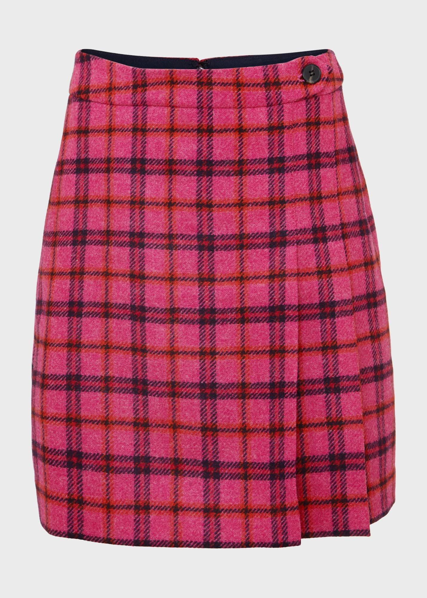 Leah Wool Skirt, Pink Multi, hi-res