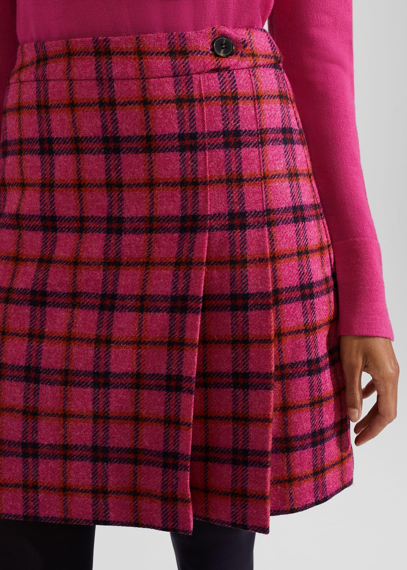 Leah Wool Skirt, Pink Multi, hi-res
