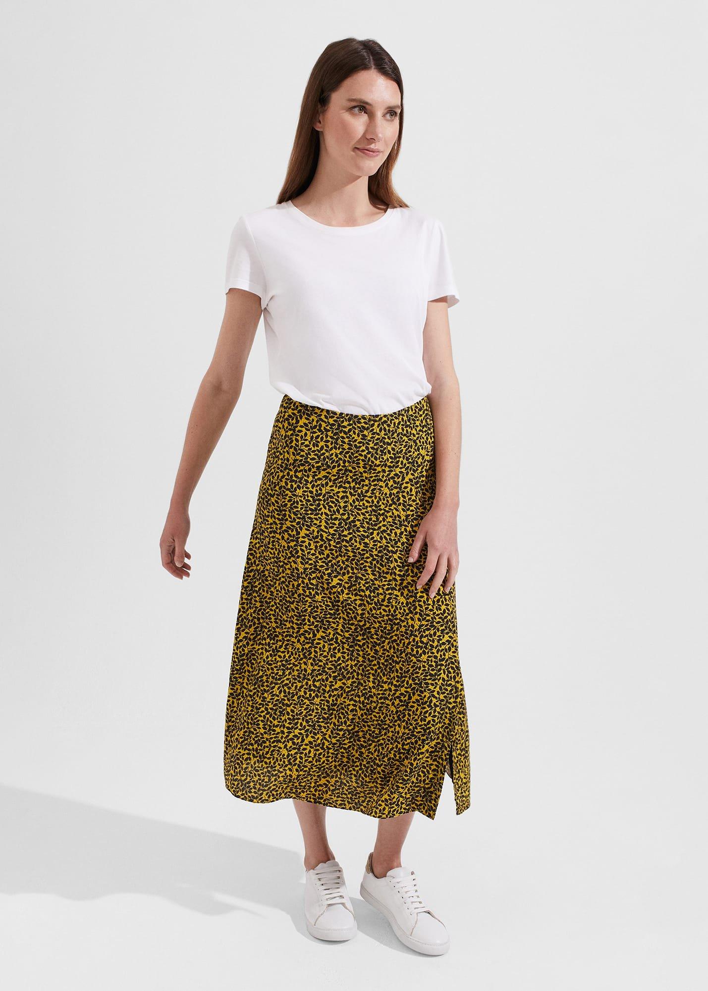 Annette Skirt, Chartreuse Navy, hi-res