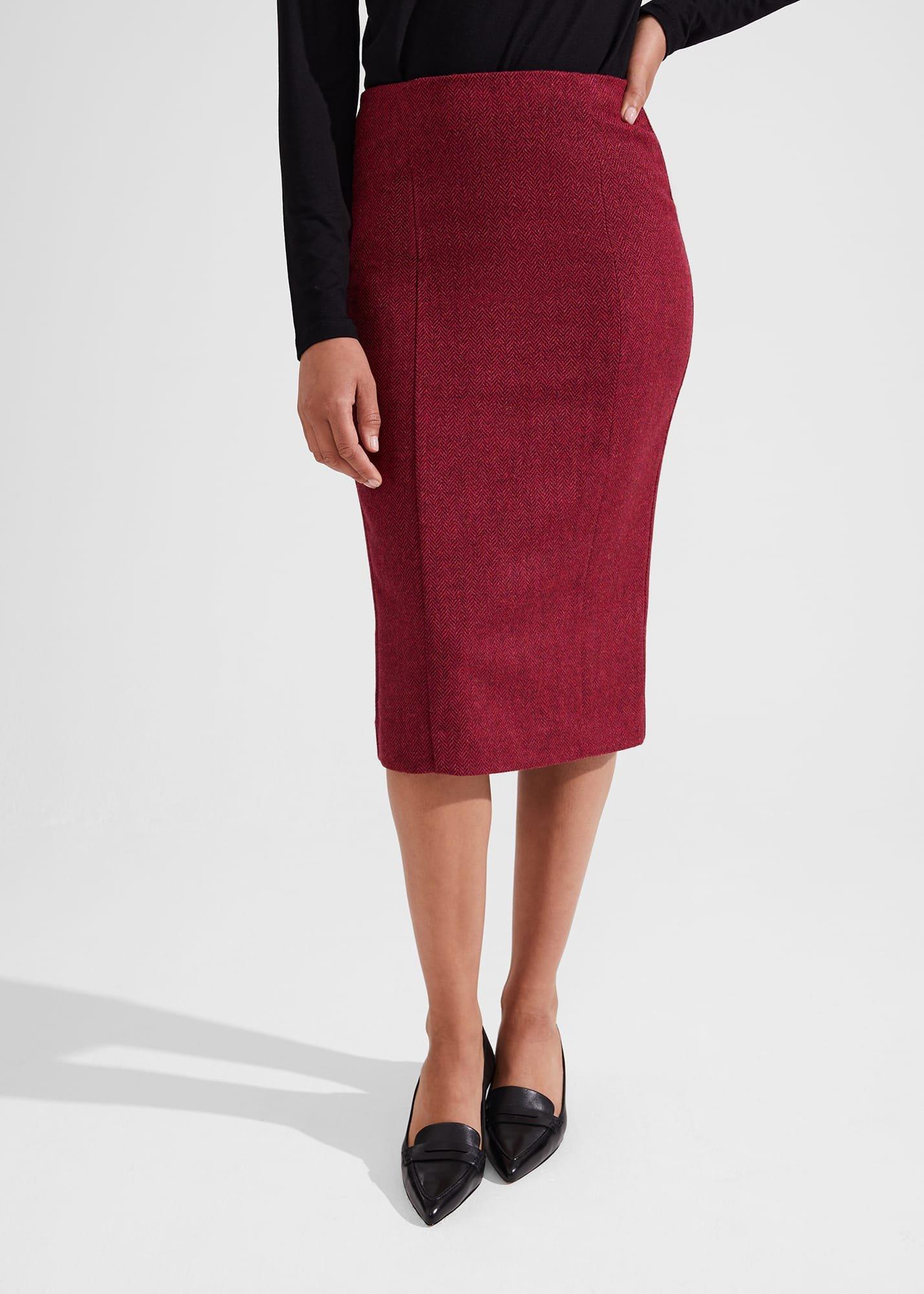 Daniella Wool Skirt, Pink Multi, hi-res