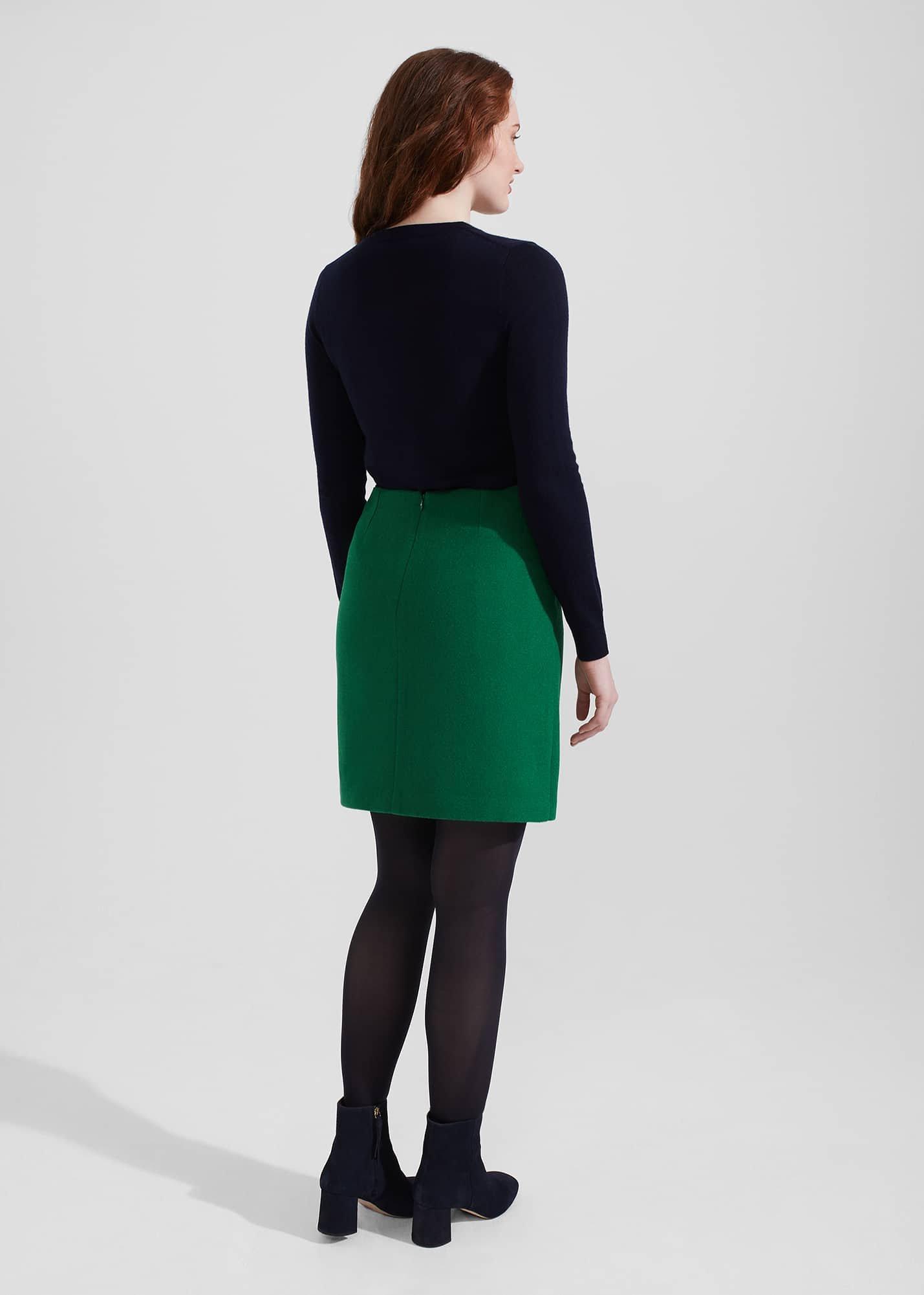 Maeve Wool Skirt, Green, hi-res
