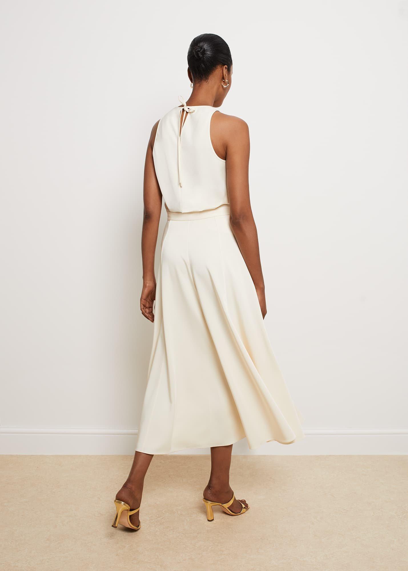 Charteris Midi Skirt, Buttercream, hi-res