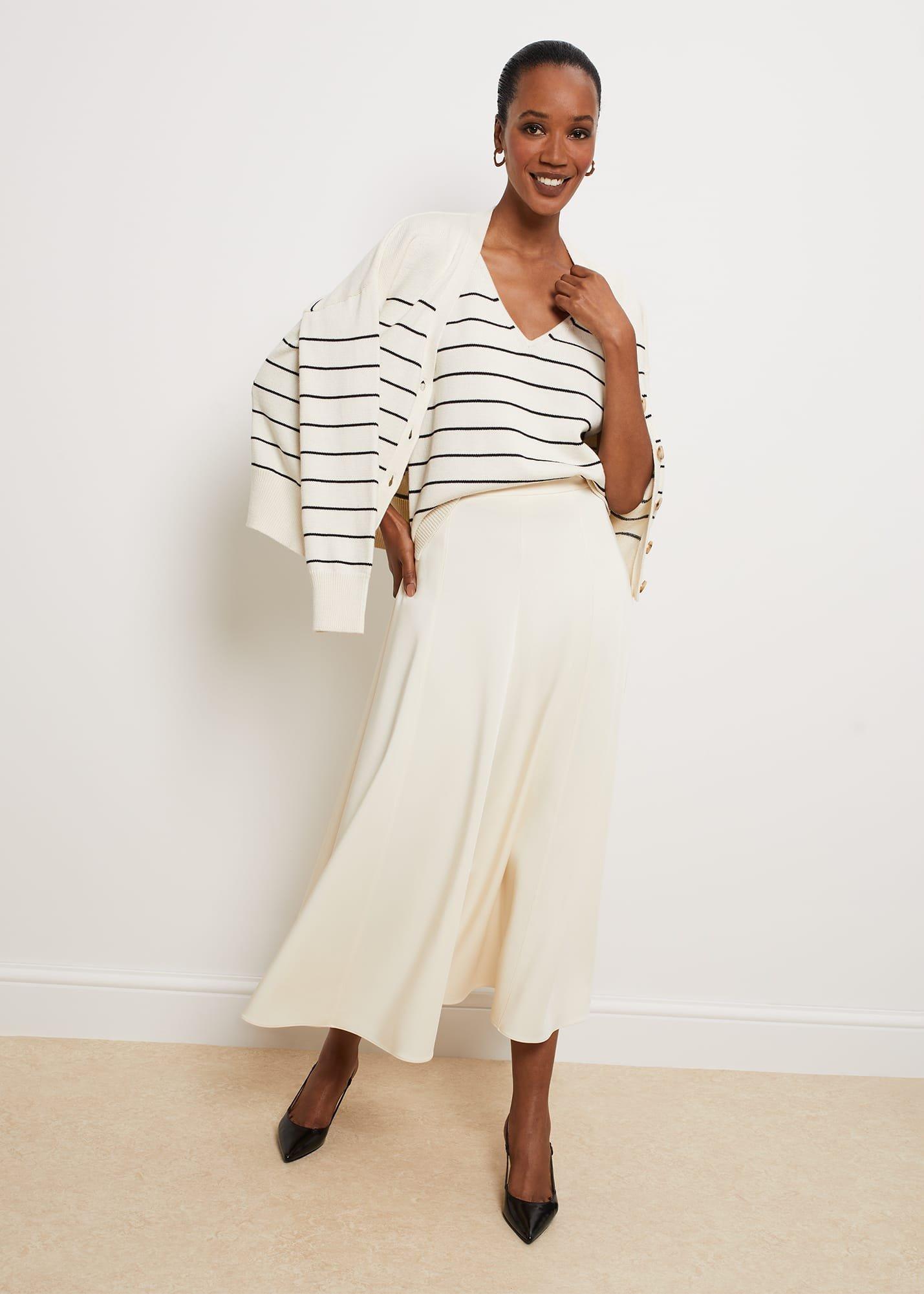 Charteris Midi Skirt, Buttercream, hi-res