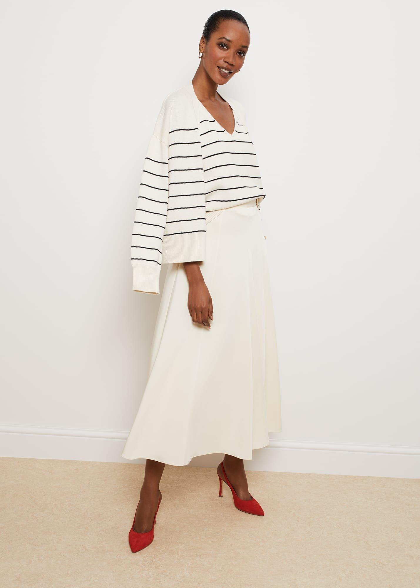 Charteris Midi Skirt, Buttercream, hi-res