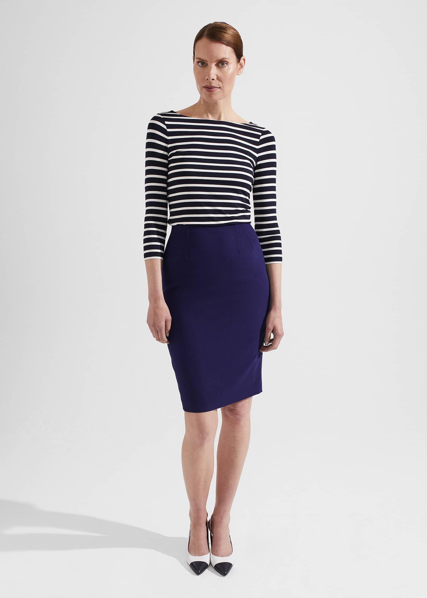 Romy Skirt, Rich Navy Blue, hi-res