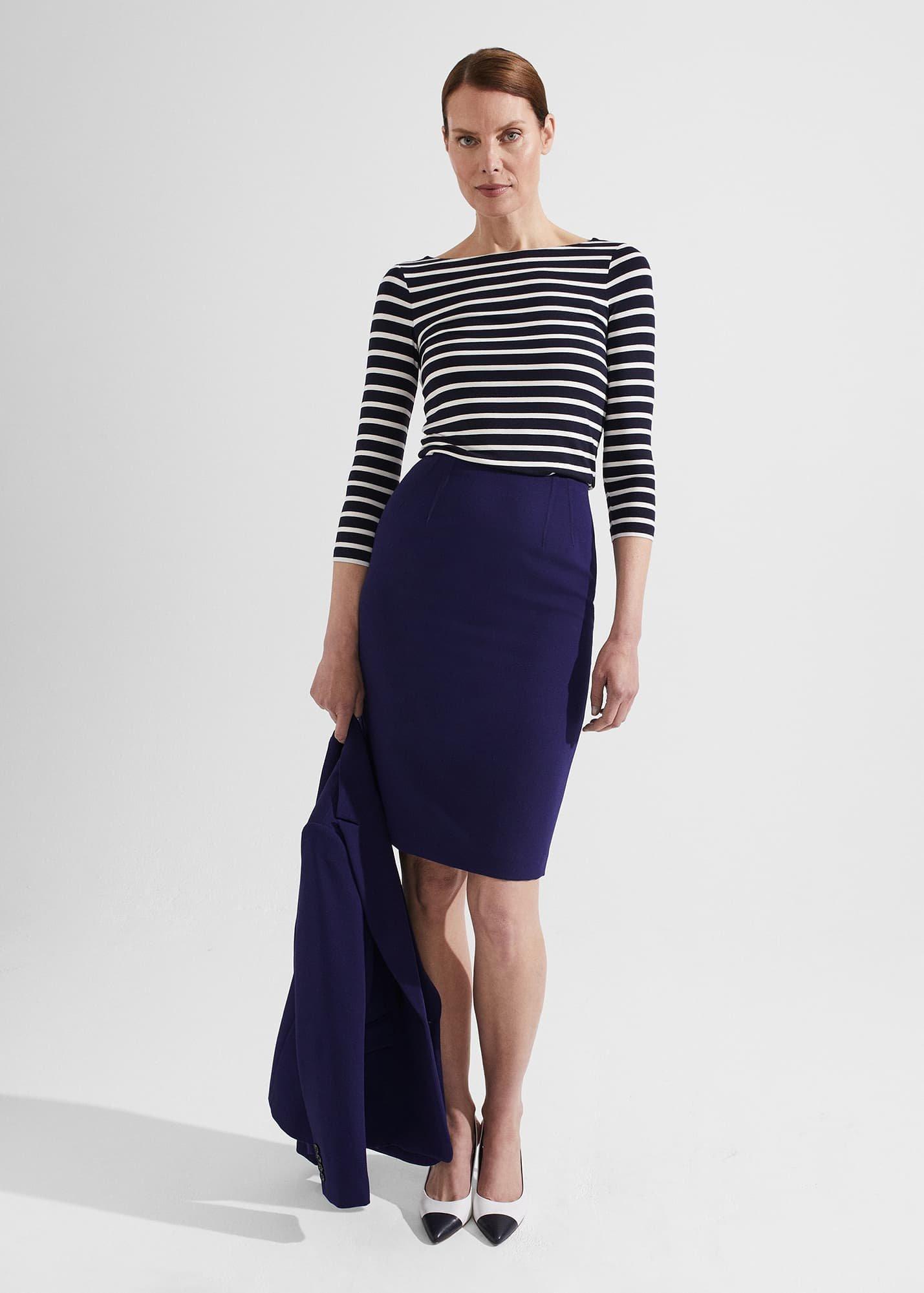 Romy Skirt, Rich Navy Blue, hi-res