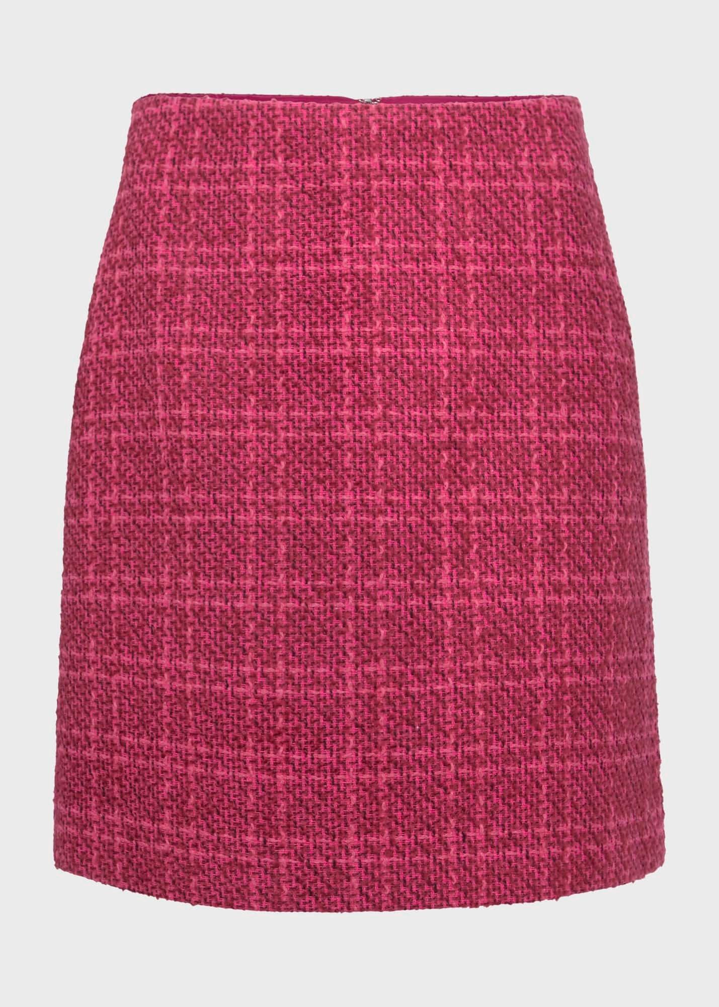 Ramona Tweed Skirt, Berry, hi-res