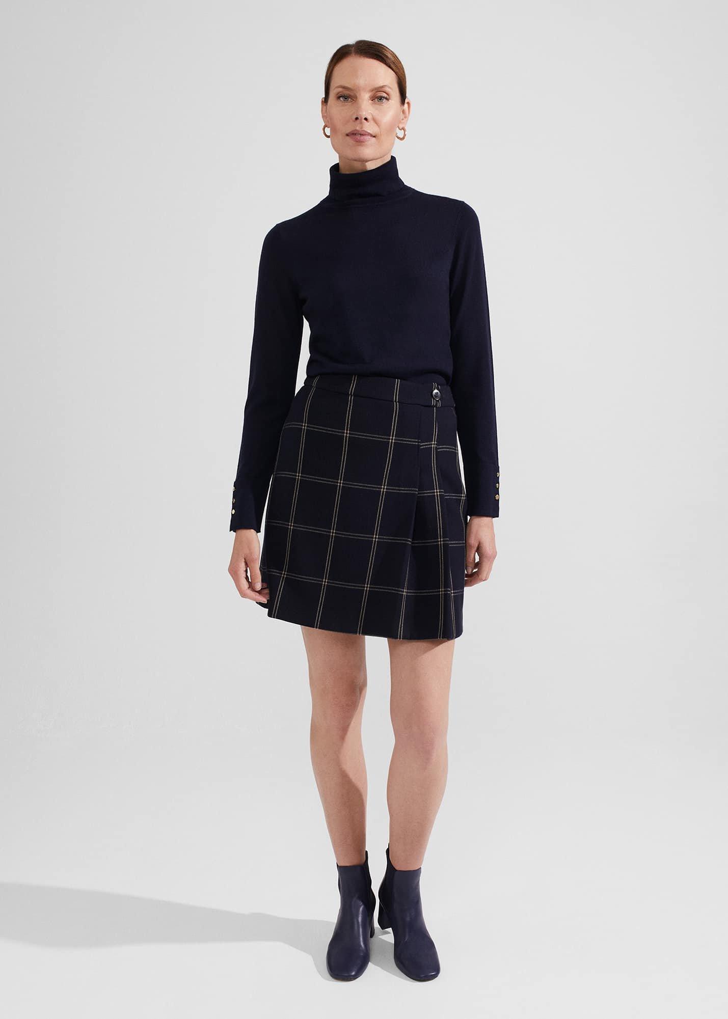 Adley Skirt, Navy Camel, hi-res