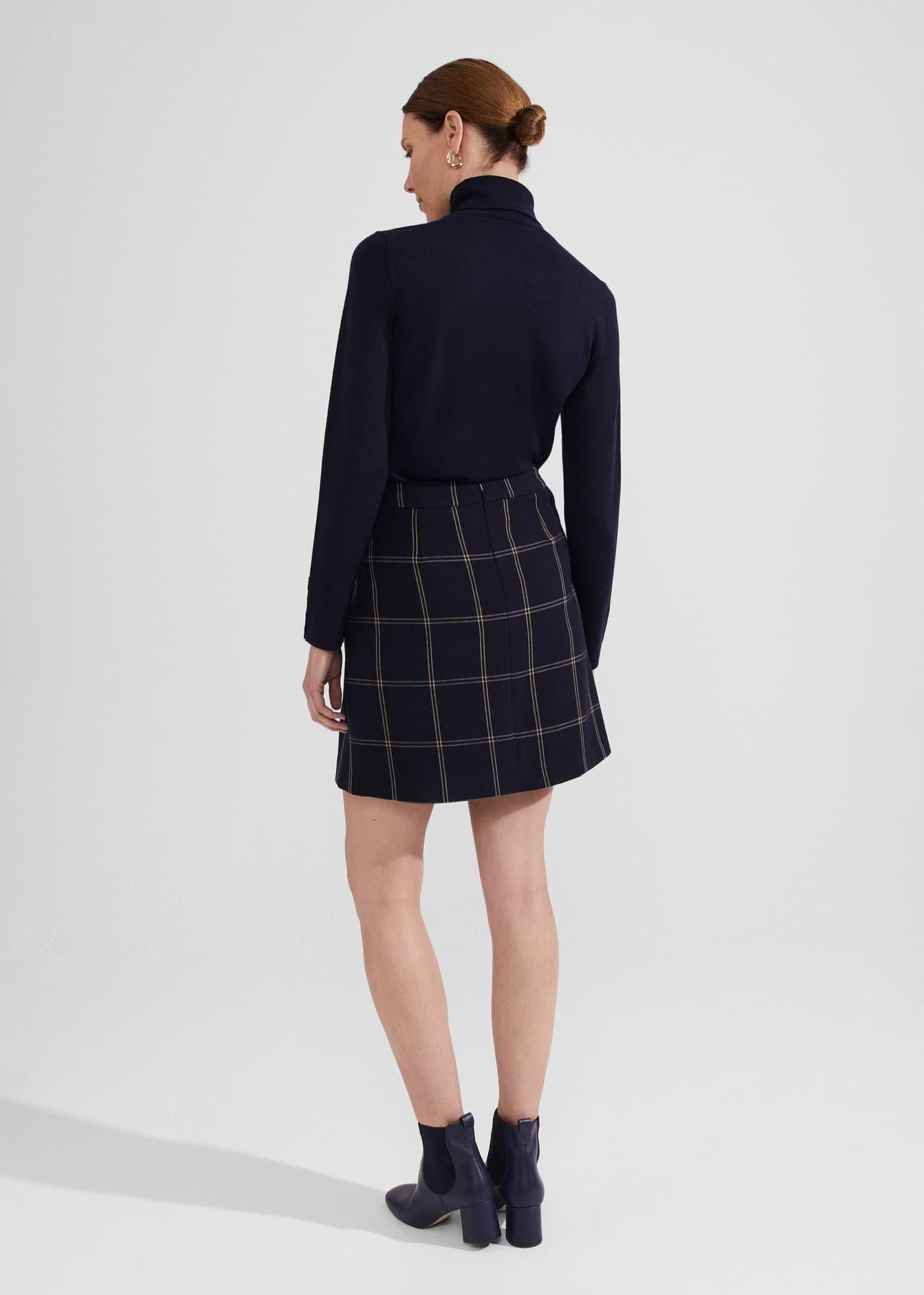 Adley Skirt, Navy Camel, hi-res