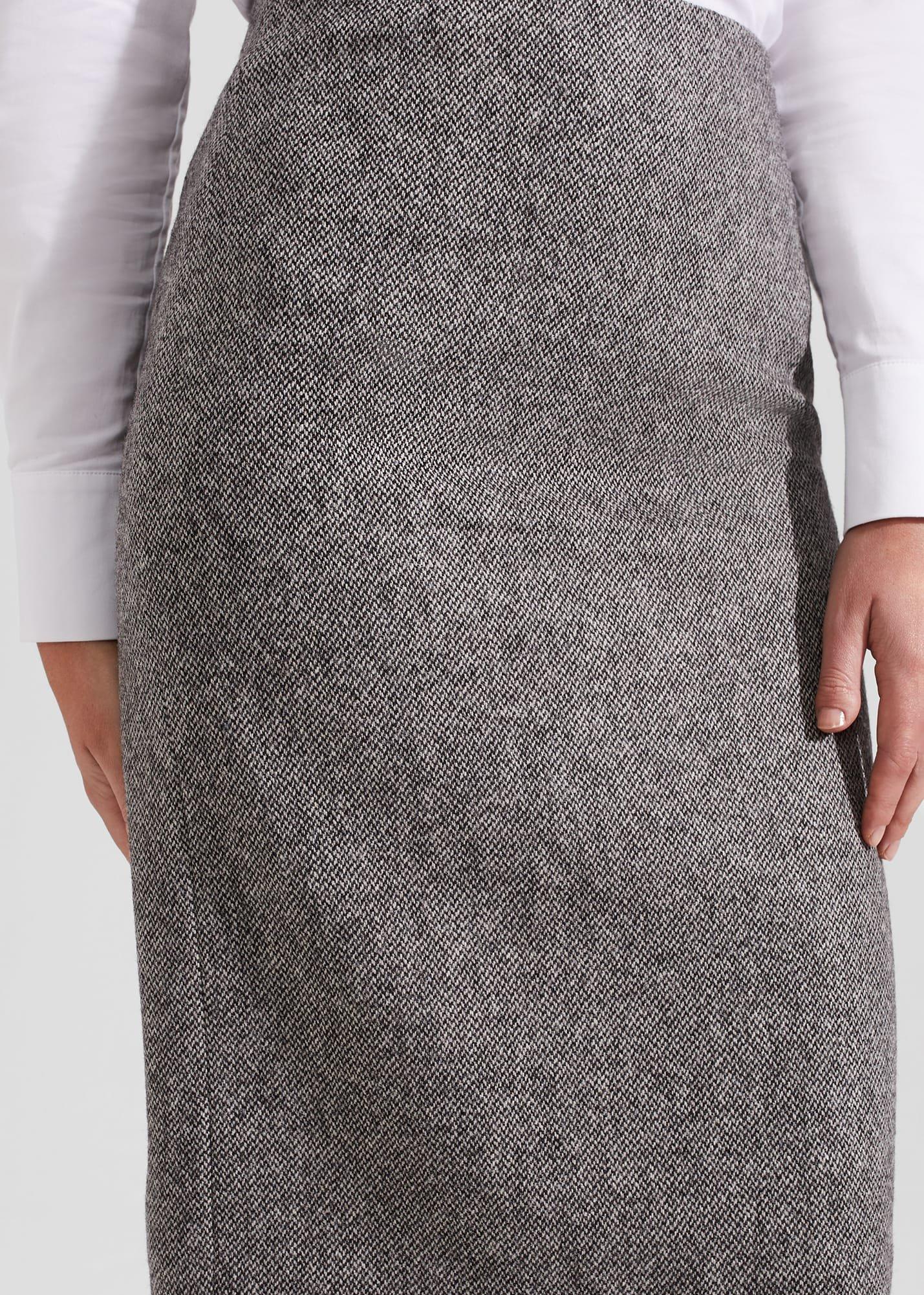 Elle Wool Skirt, Black White, hi-res
