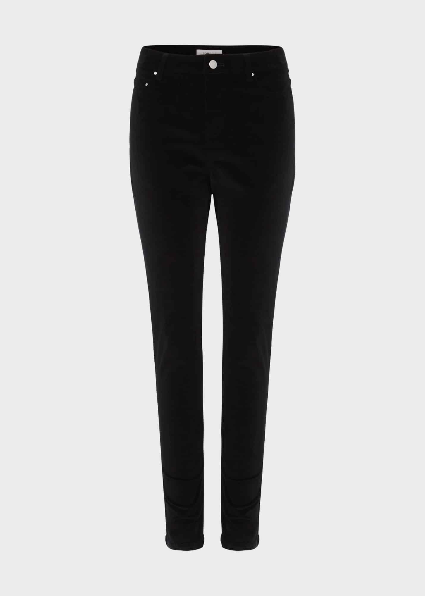 Gia Velvet Skinny Jeans, Black, hi-res