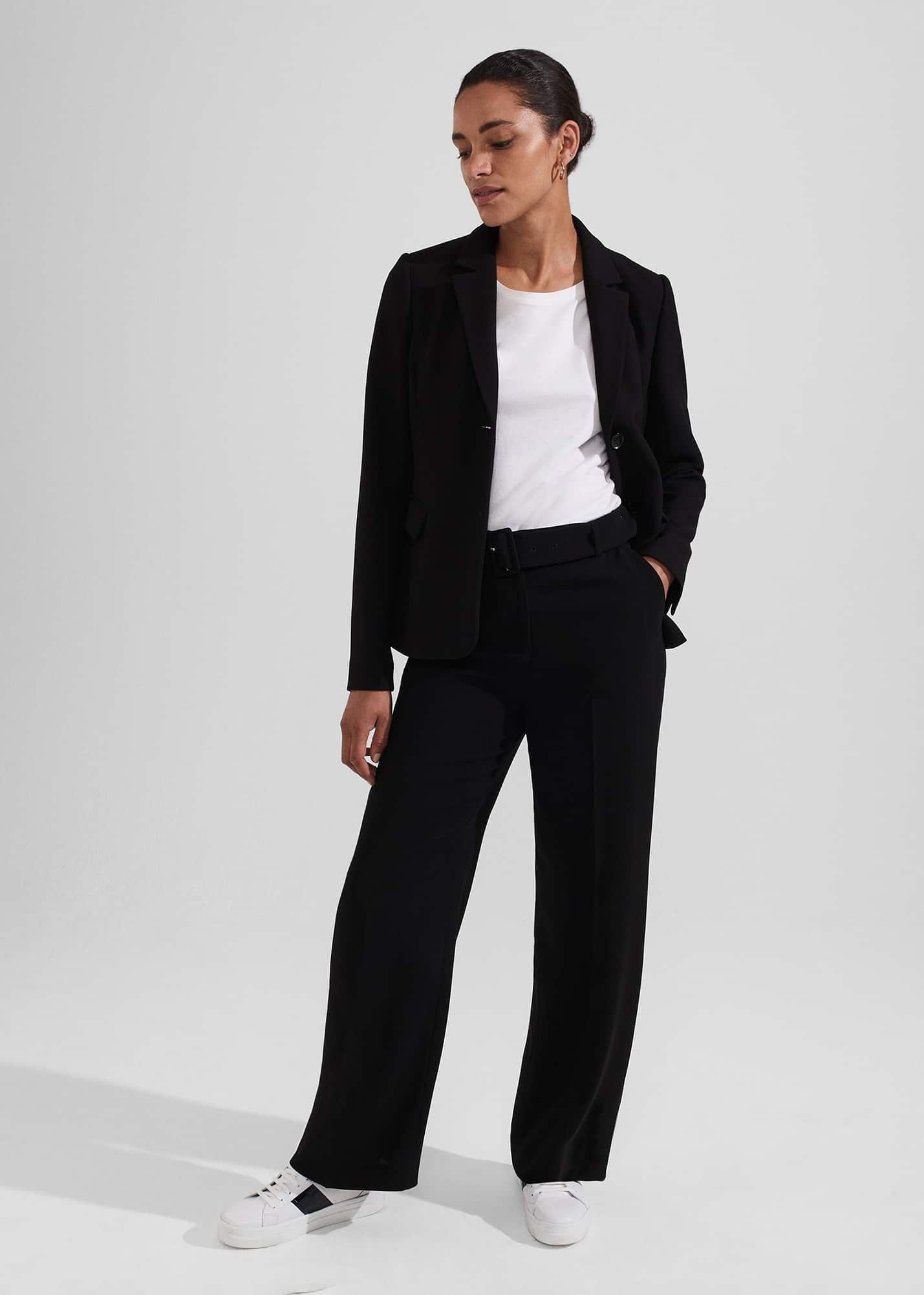 Drew Wide Trousers, Black, hi-res