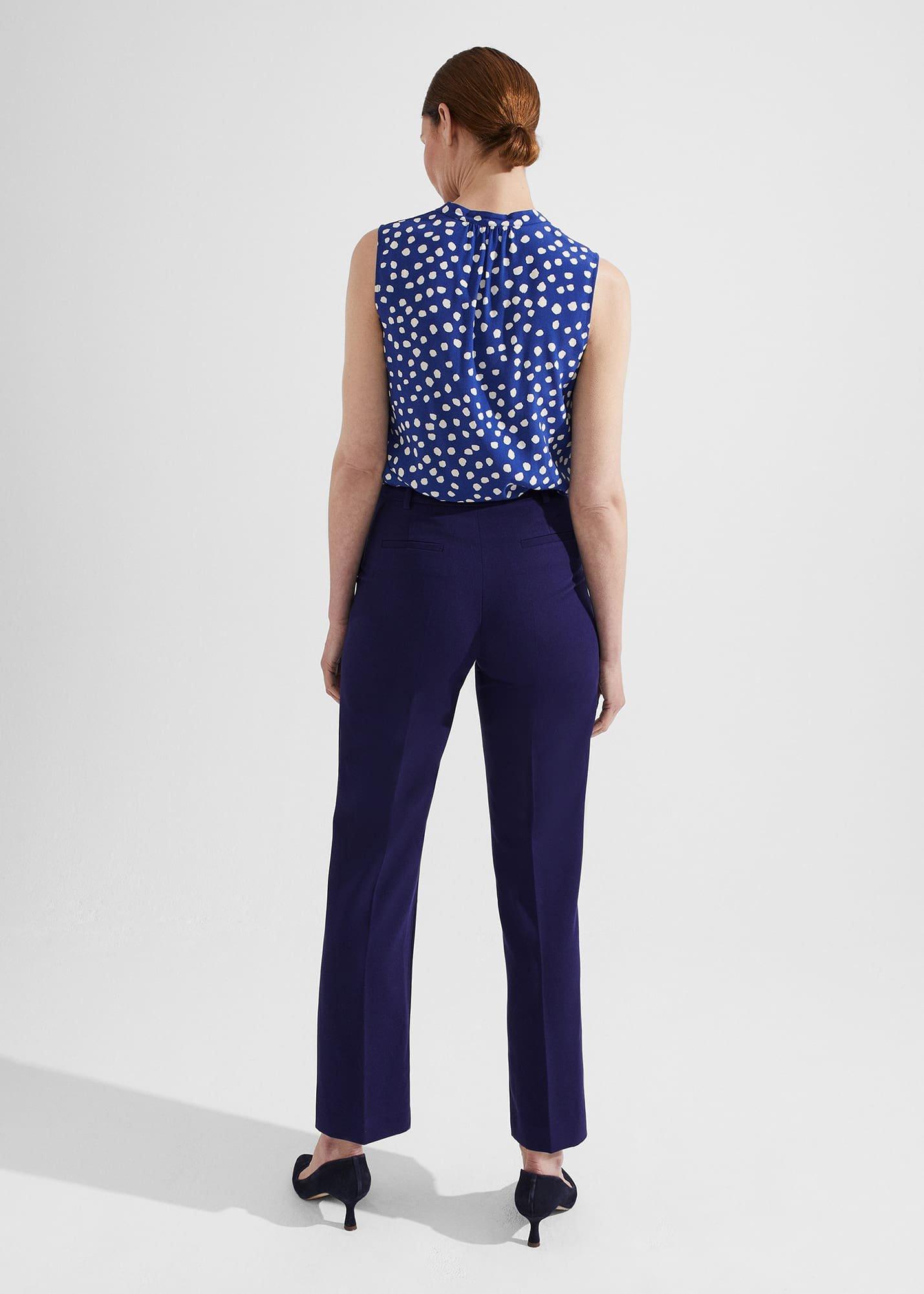 Romy Trousers, Rich Navy Blue, hi-res