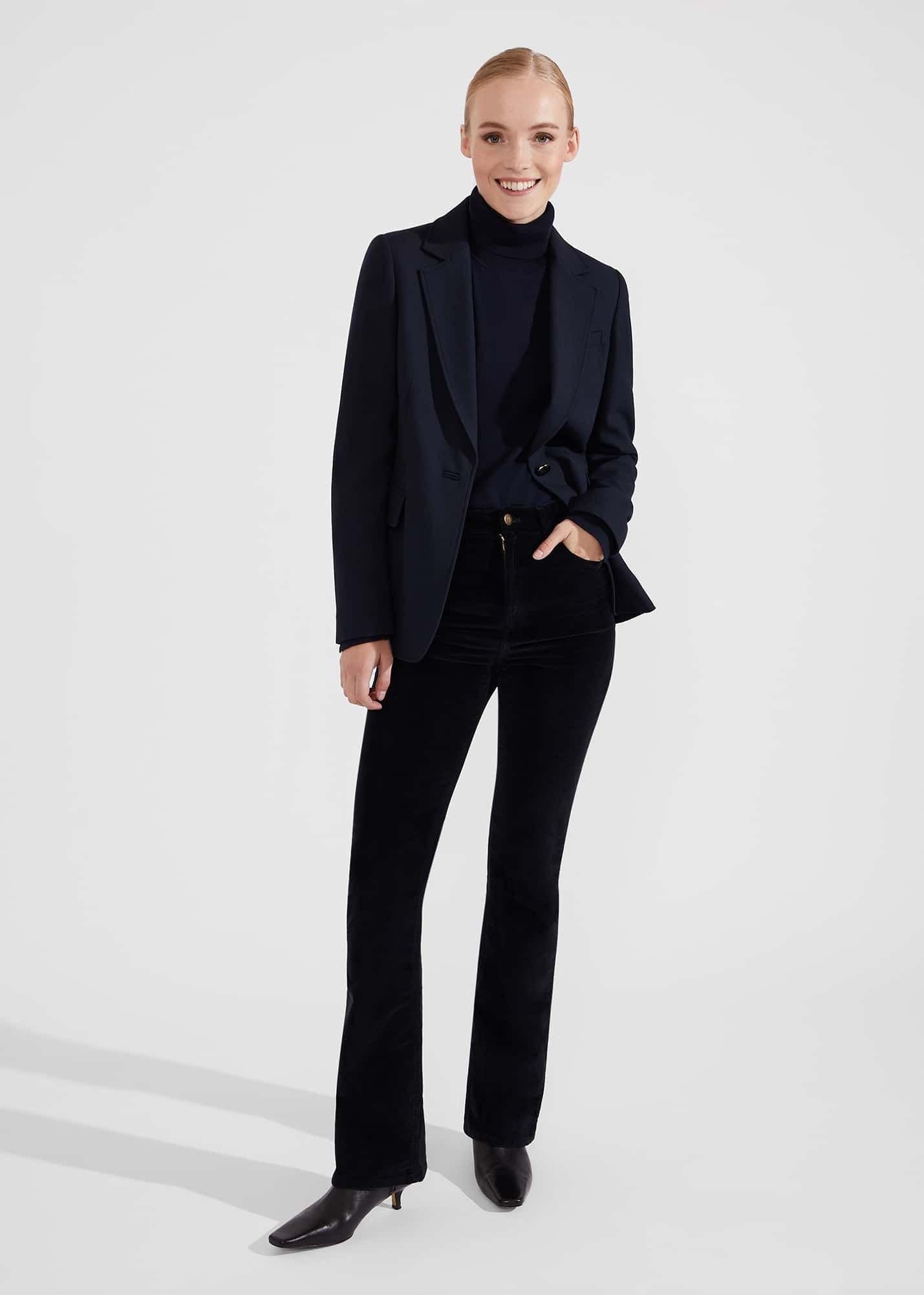 Remy Cord Jeans, Navy, hi-res