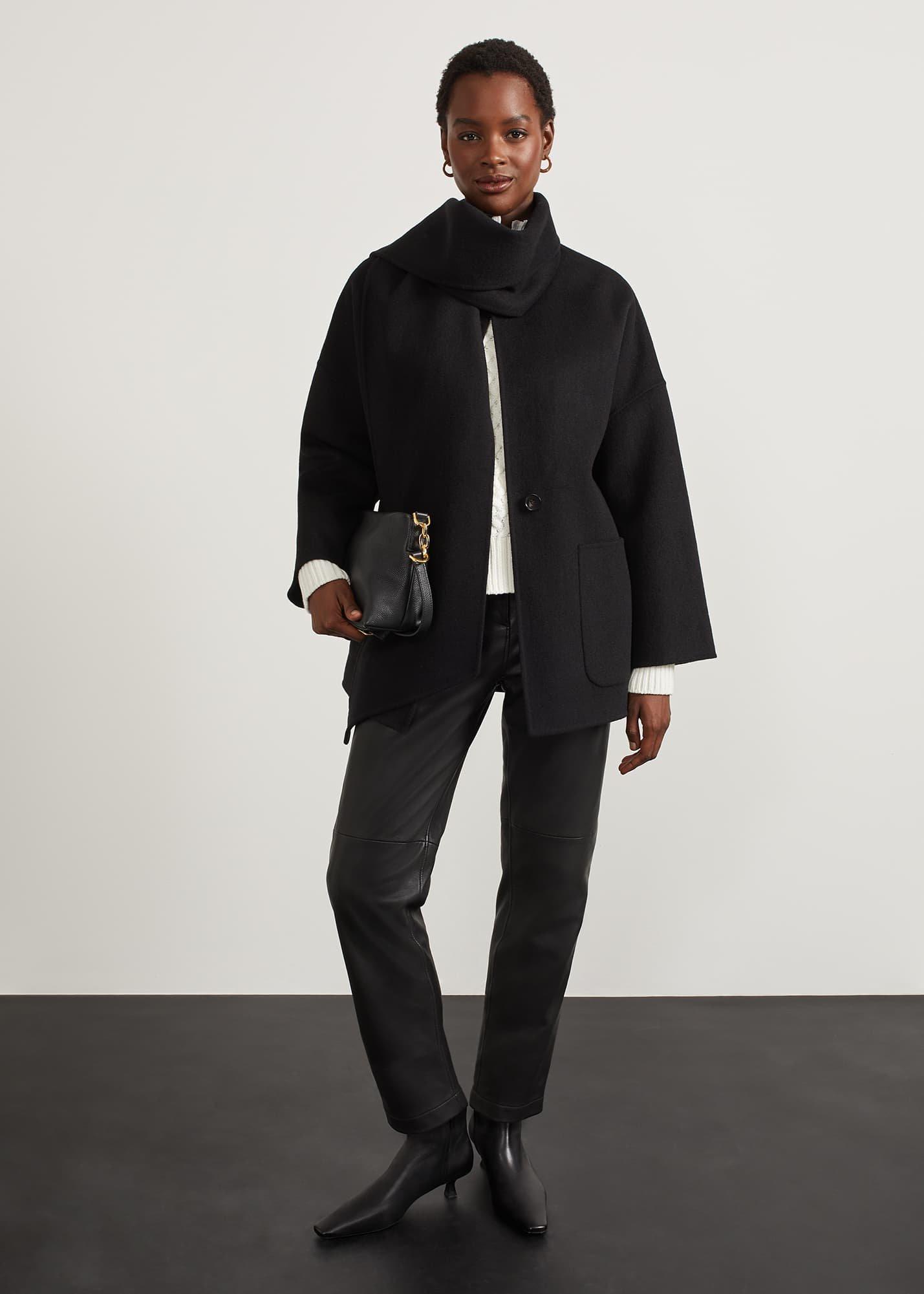 Kinsey Leather Trousers, Black, hi-res