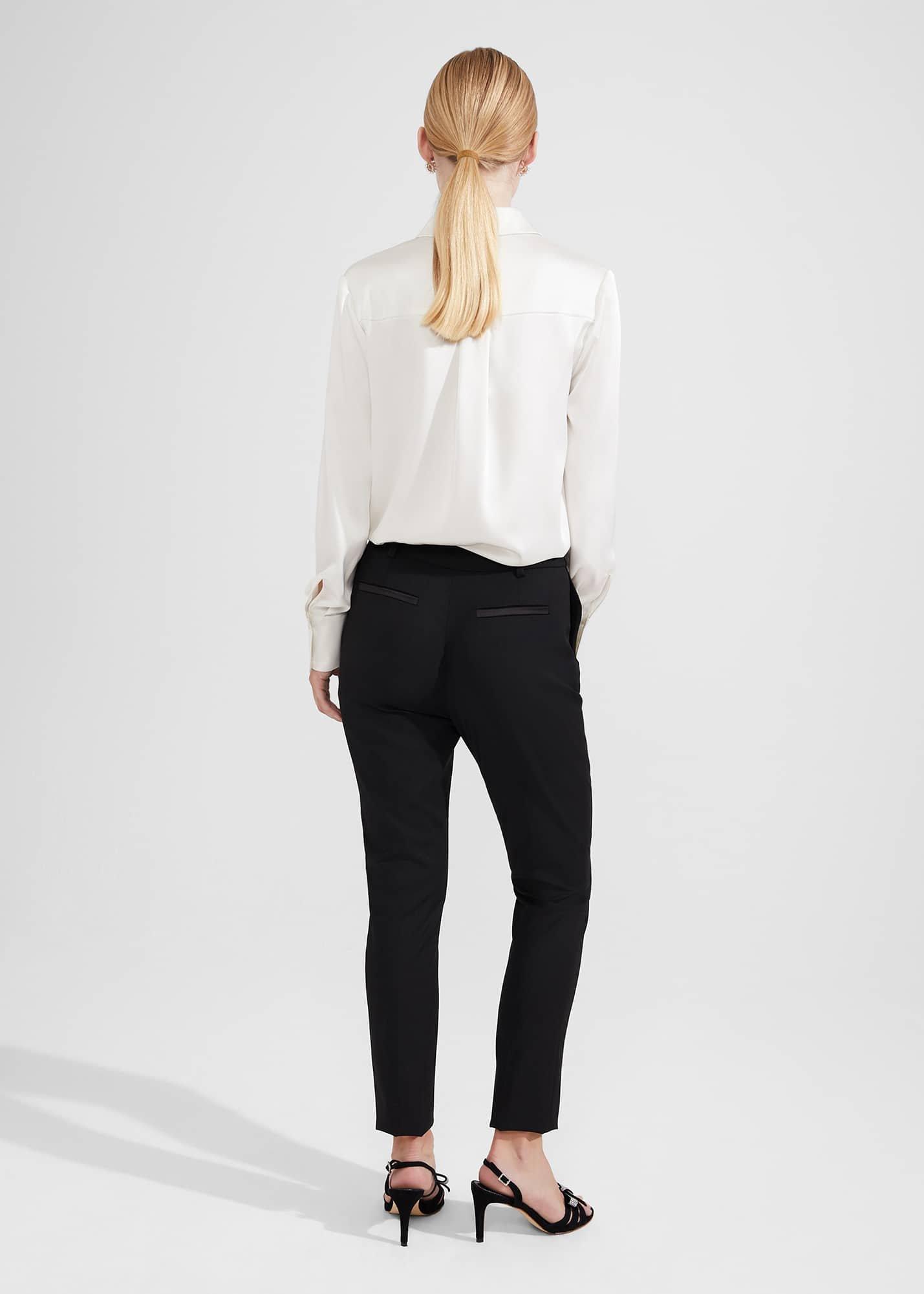 Lilian Tux Pants, Black, hi-res