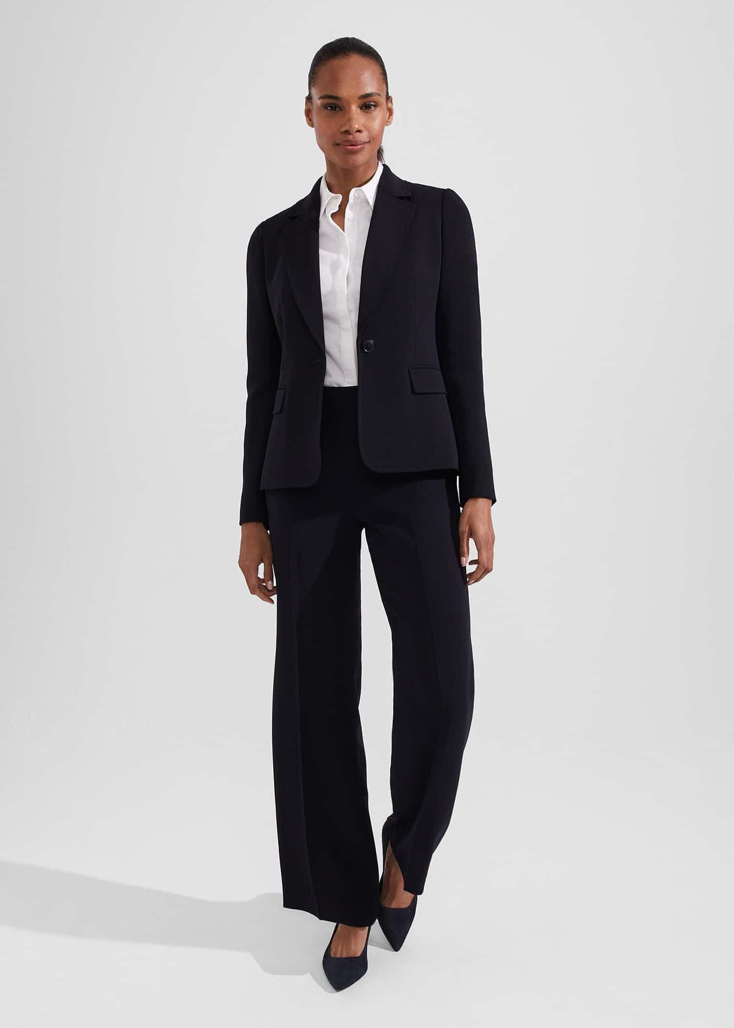 Stevie Wide Trousers, Navy, hi-res