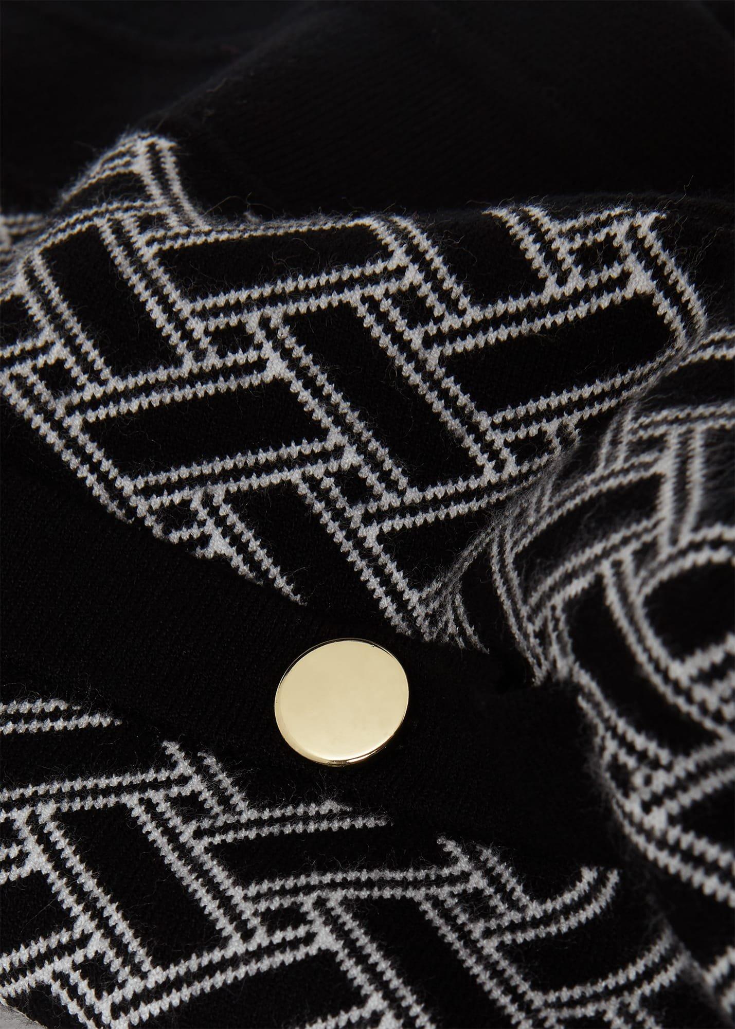 Perrie Knitted Dress, Black Ivory, hi-res